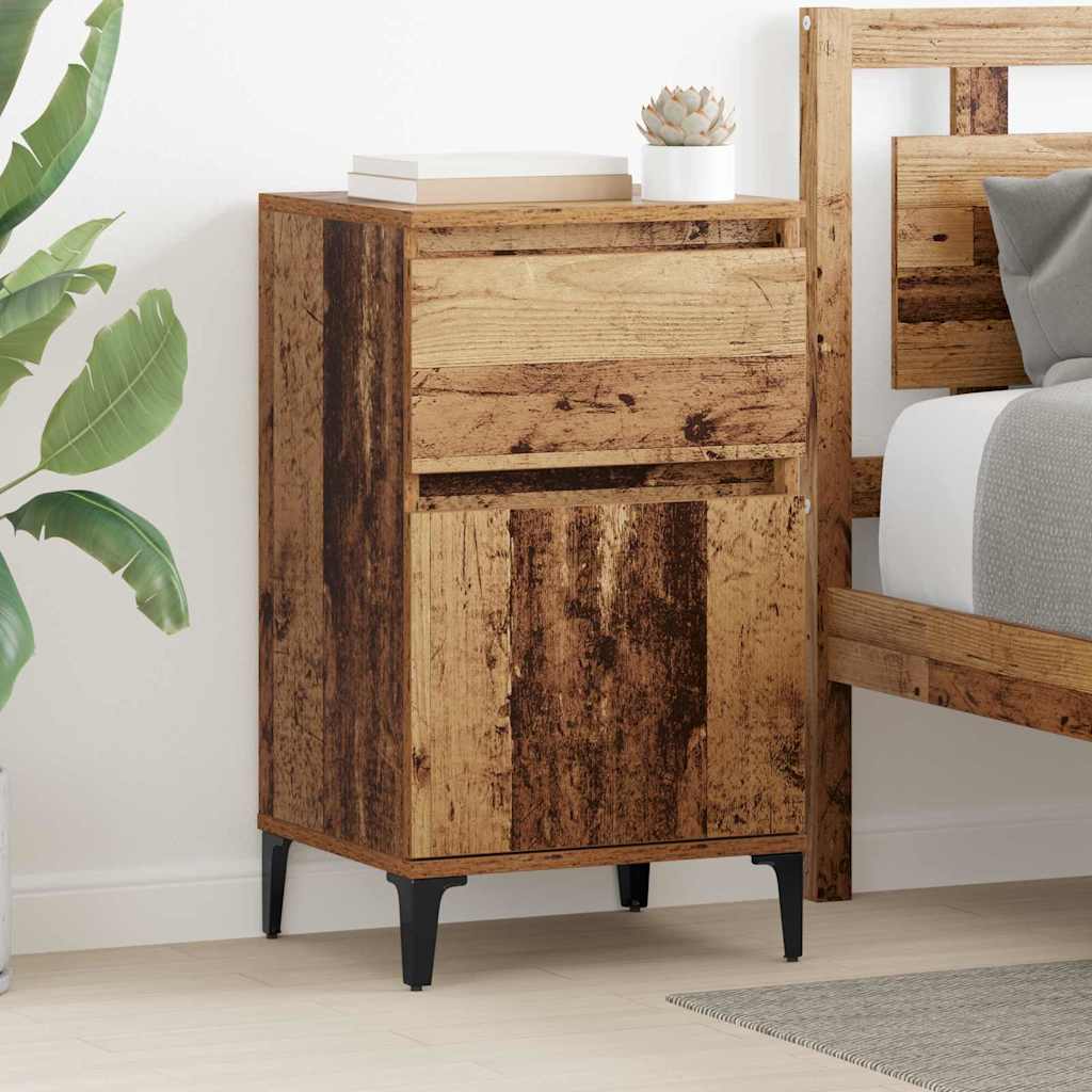 vidaXL Κομοδίνο 2 pcs Παλιό ξύλο 40 x 35 x 70 εκ. Επεξεργασμένο ξύλο