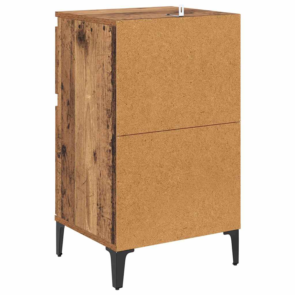 vidaXL Κομοδίνο 2 pcs Παλιό ξύλο 40 x 35 x 70 εκ. Επεξεργασμένο ξύλο