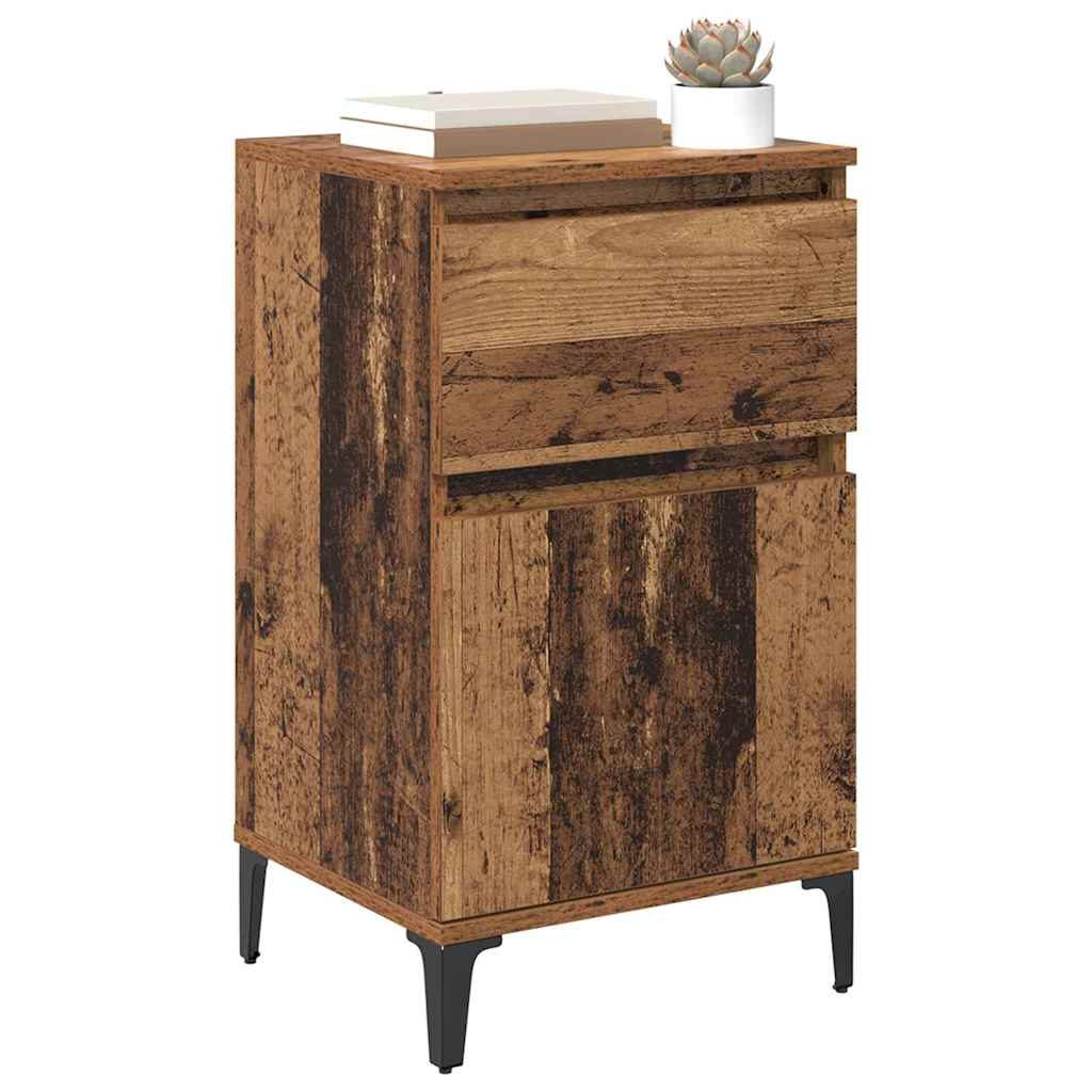 vidaXL Κομοδίνο 2 pcs Παλιό ξύλο 40 x 35 x 70 εκ. Επεξεργασμένο ξύλο