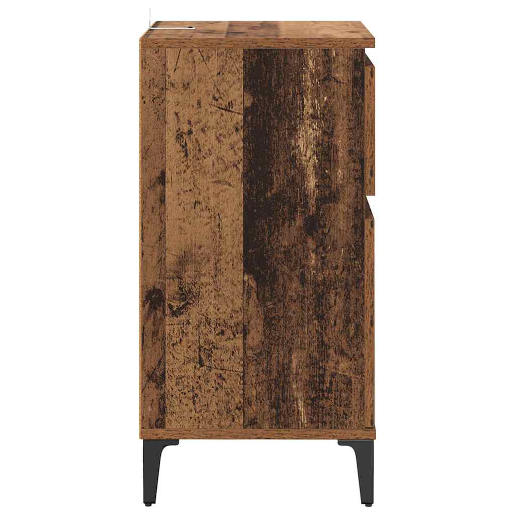 vidaXL Κομοδίνο 2 pcs Παλιό ξύλο 40 x 35 x 70 εκ. Επεξεργασμένο ξύλο