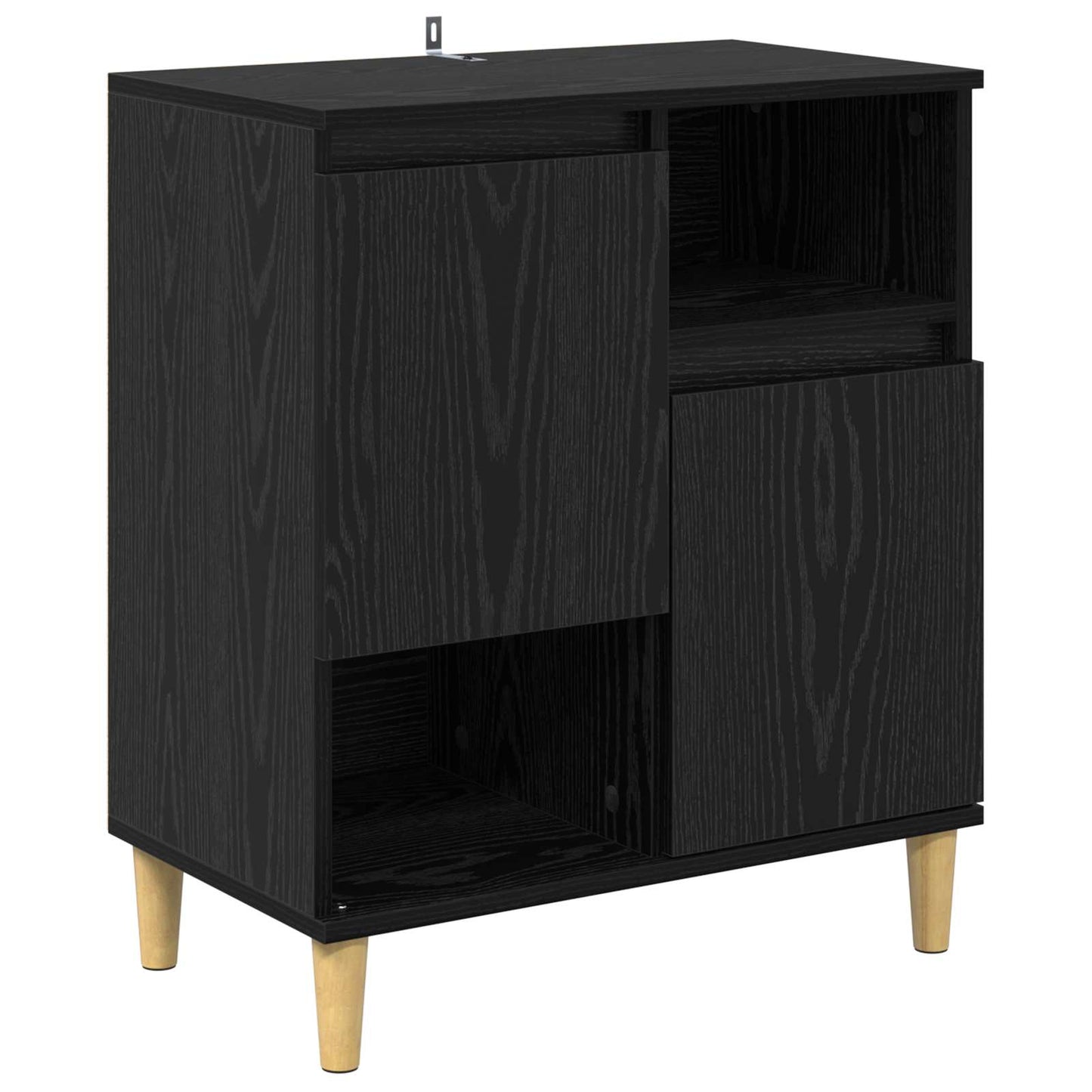 vidaXL Πλαϊνό γραφείο Μαύρη δρυς 35 x 60 x 70 εκ Επεξεργασμένο ξύλο