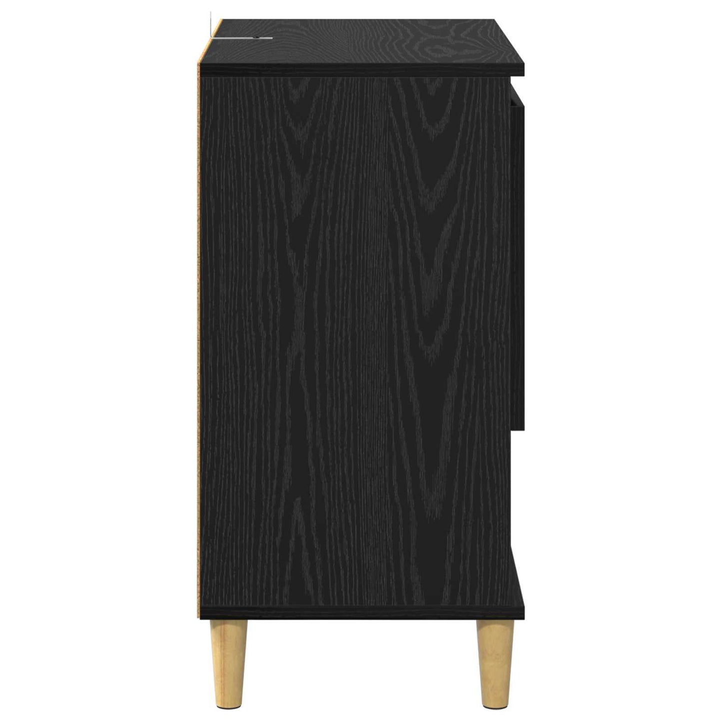 vidaXL Πλαϊνό γραφείο Μαύρη δρυς 35 x 60 x 70 εκ Επεξεργασμένο ξύλο