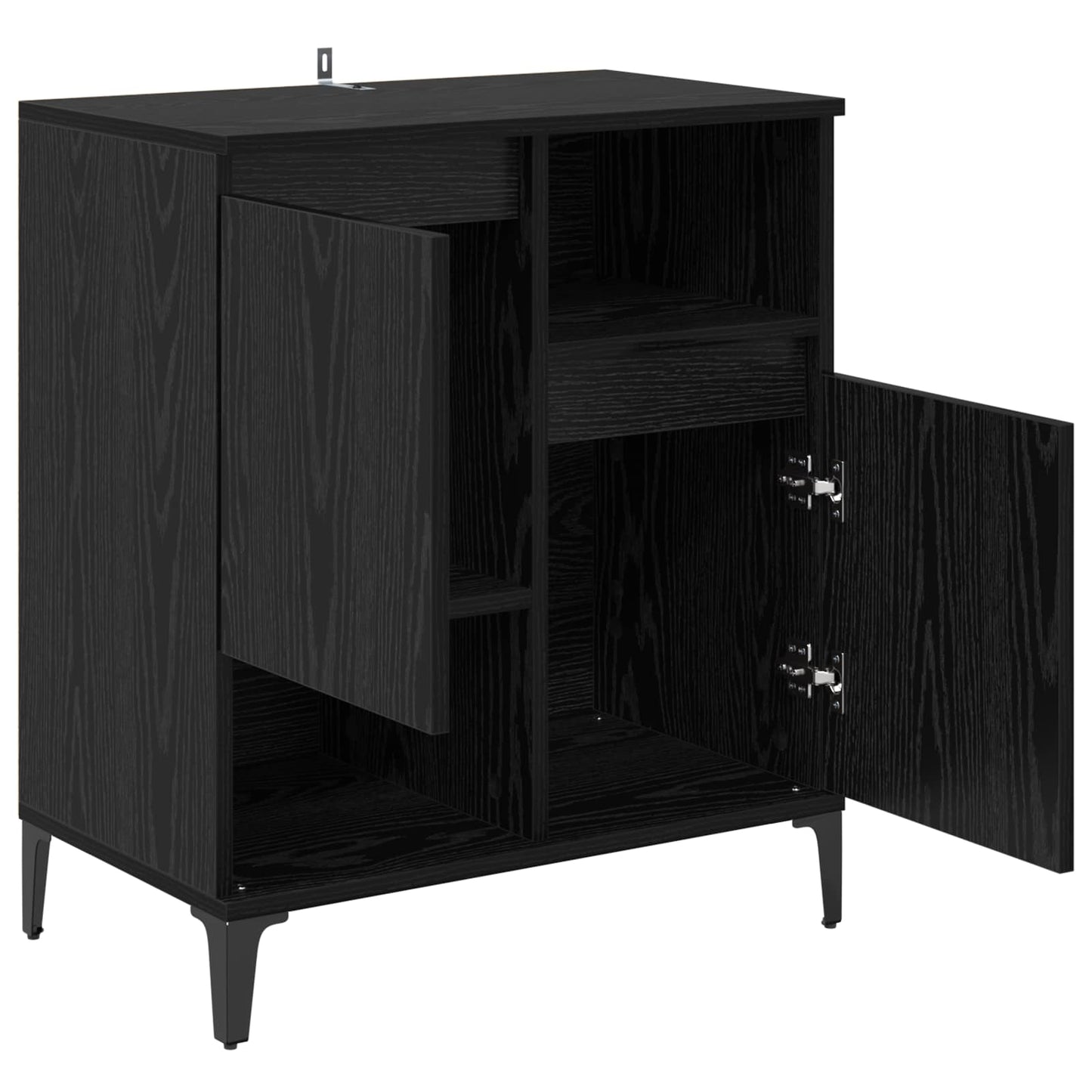 vidaXL Πλαϊνό γραφείο Μαύρη Οξυά 60 x 35 x 70 cm Επεξεργασμένο ξύλο