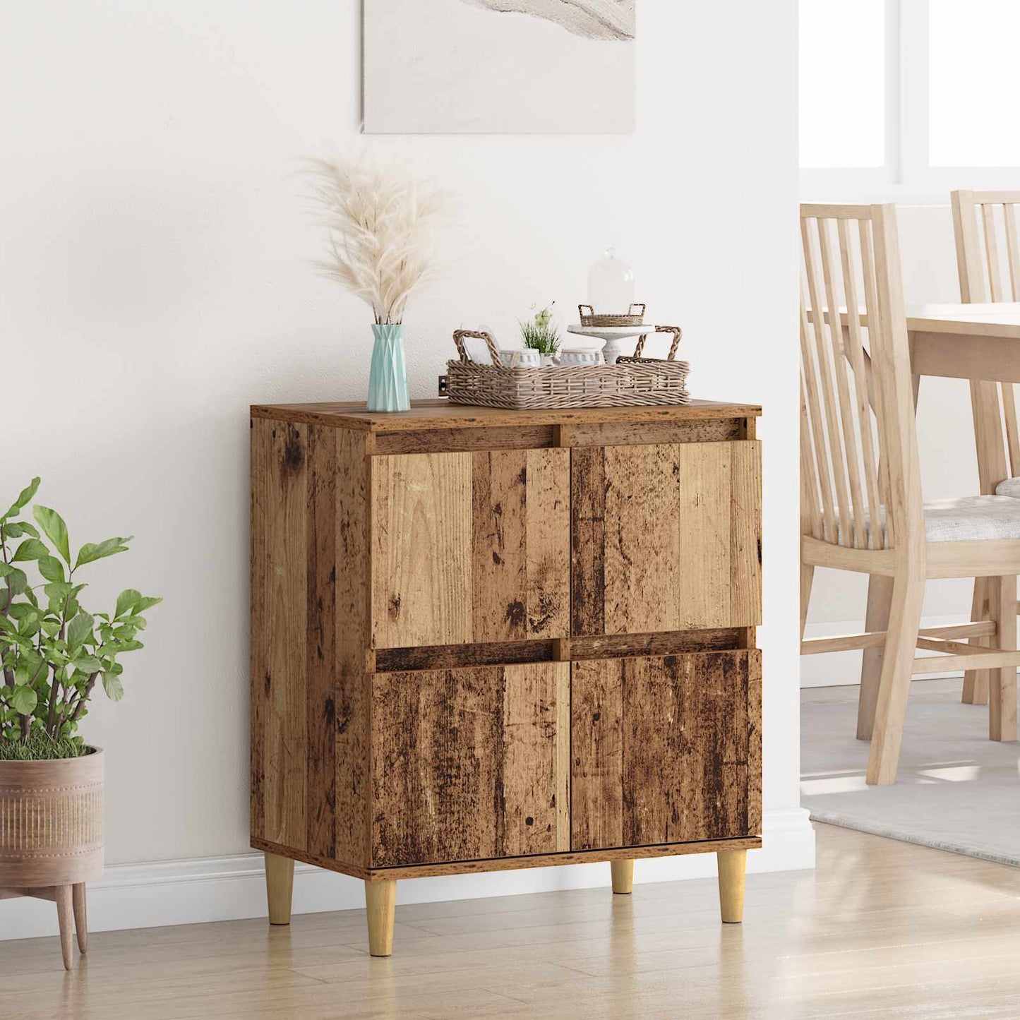 vidaXL Πλαϊνό γραφείο Παλιό Ξύλο 60 x 35 x 70 cm Επεξεργασμένο ξύλο