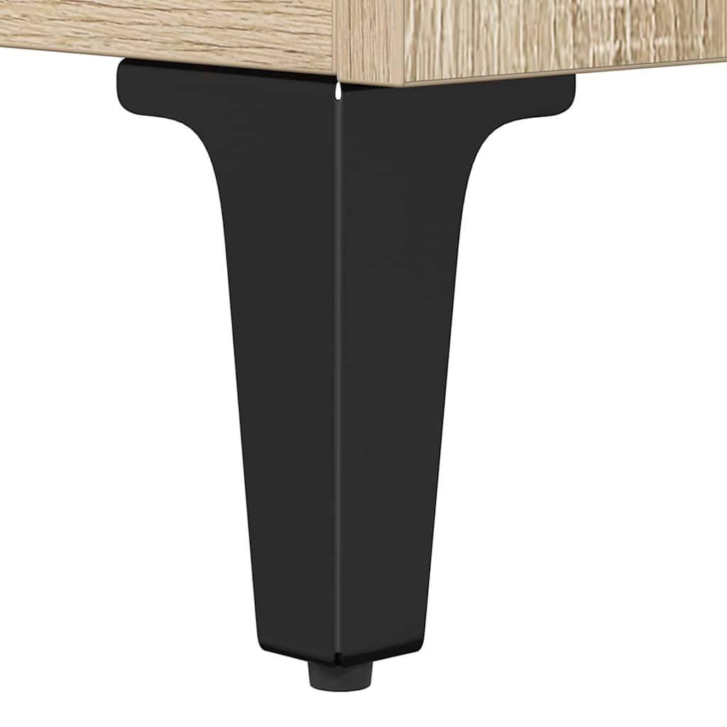 vidaXL Ντουλάπι νιπτήρα με ράφι με πόρτα Δρύς Sonoma 80 x 33 x 60 εκ