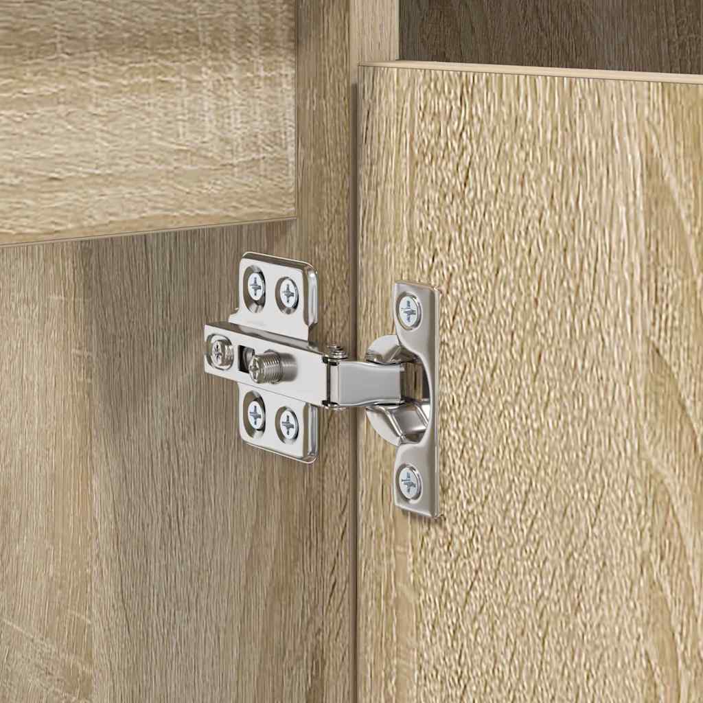 vidaXL Ντουλάπι νιπτήρα με ράφι με πόρτα Δρύς Sonoma 80 x 33 x 60 εκ