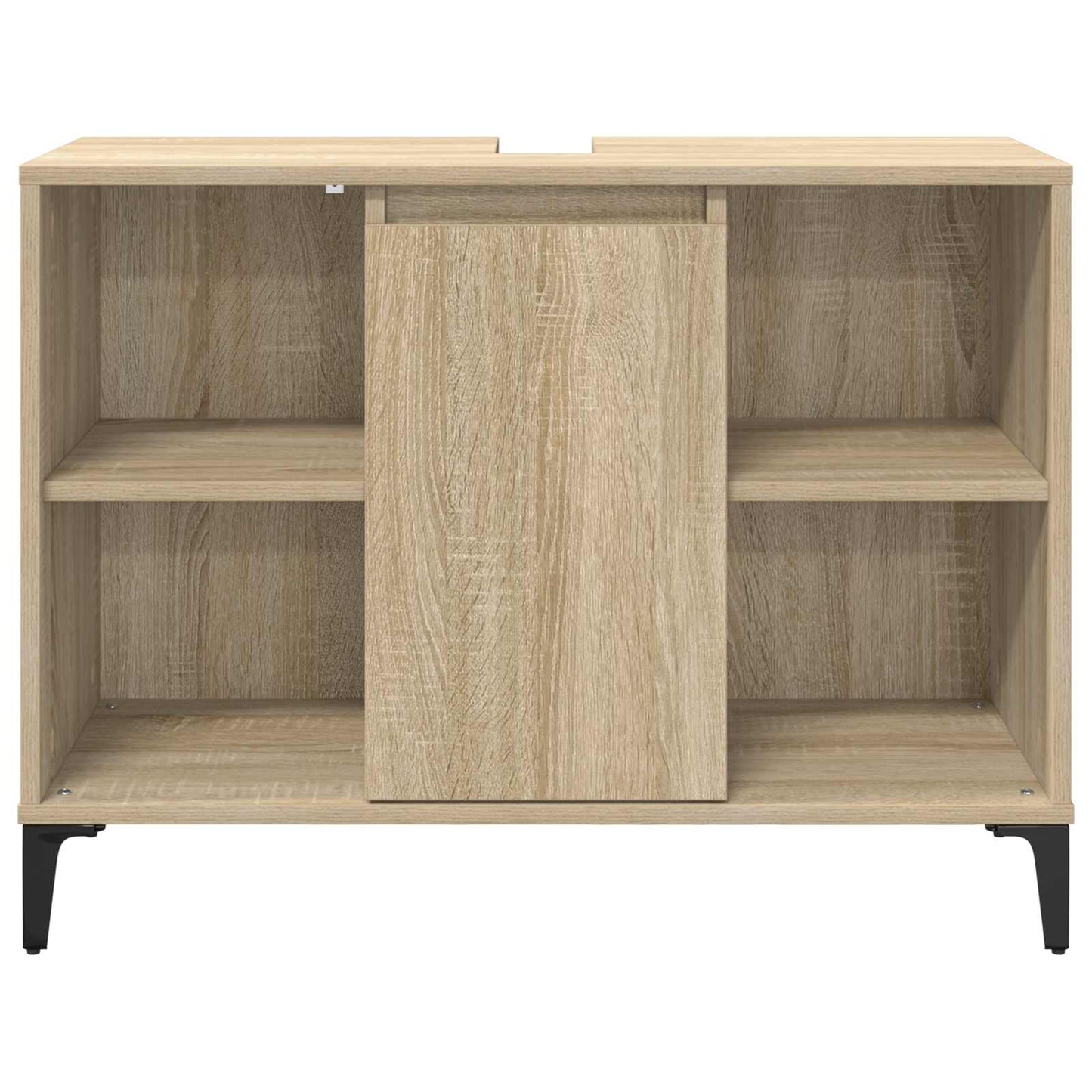 vidaXL Ντουλάπι νιπτήρα με ράφι με πόρτα Δρύς Sonoma 80 x 33 x 60 εκ