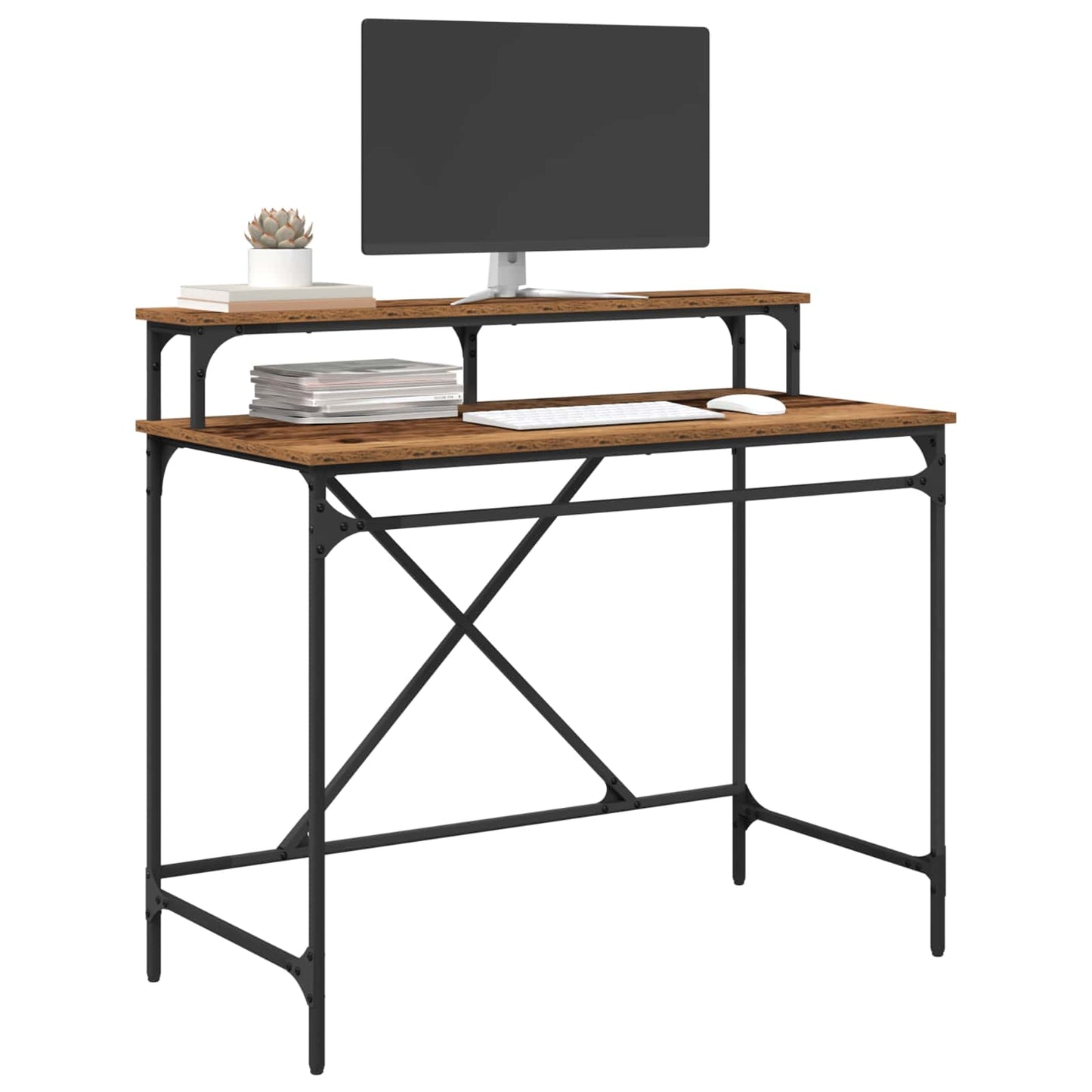 vidaXL Γραφείο Παλιό Ξύλο 100 x 50 x 90 cm Επεξεργασμένο Ξύλο