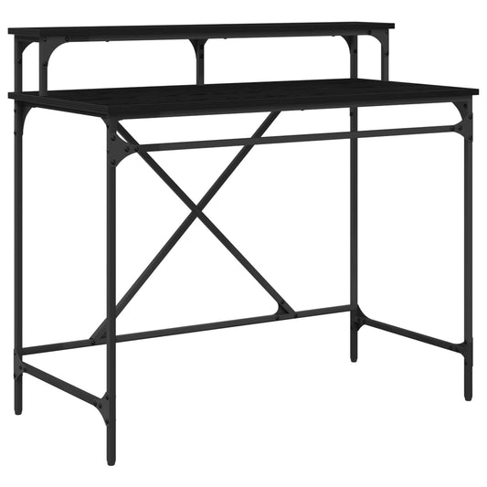 vidaXL Γραφείο Μαύρη Οξυά 100 x 50 x 90 cm Επεξεργασμένο Ξύλο