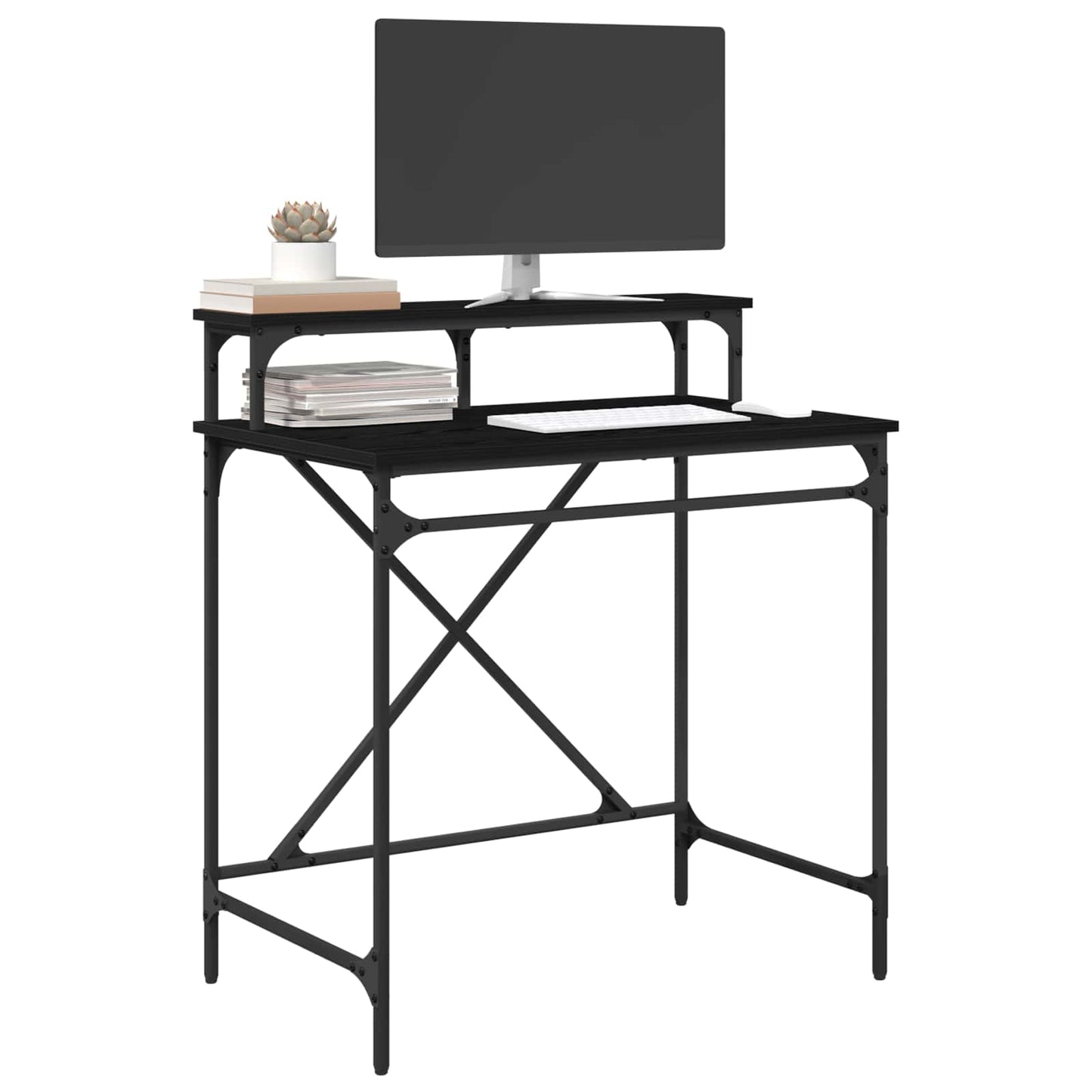vidaXL Γραφείο Μαύρη Οξυά 80 x 50 x 90 cm Επεξεργασμένο Ξύλο