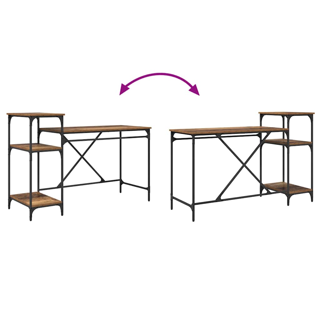 vidaXL Γραφείο Παλιό Ξύλο 135 x 50 x 90 cm Επεξεργασμένο ξύλο