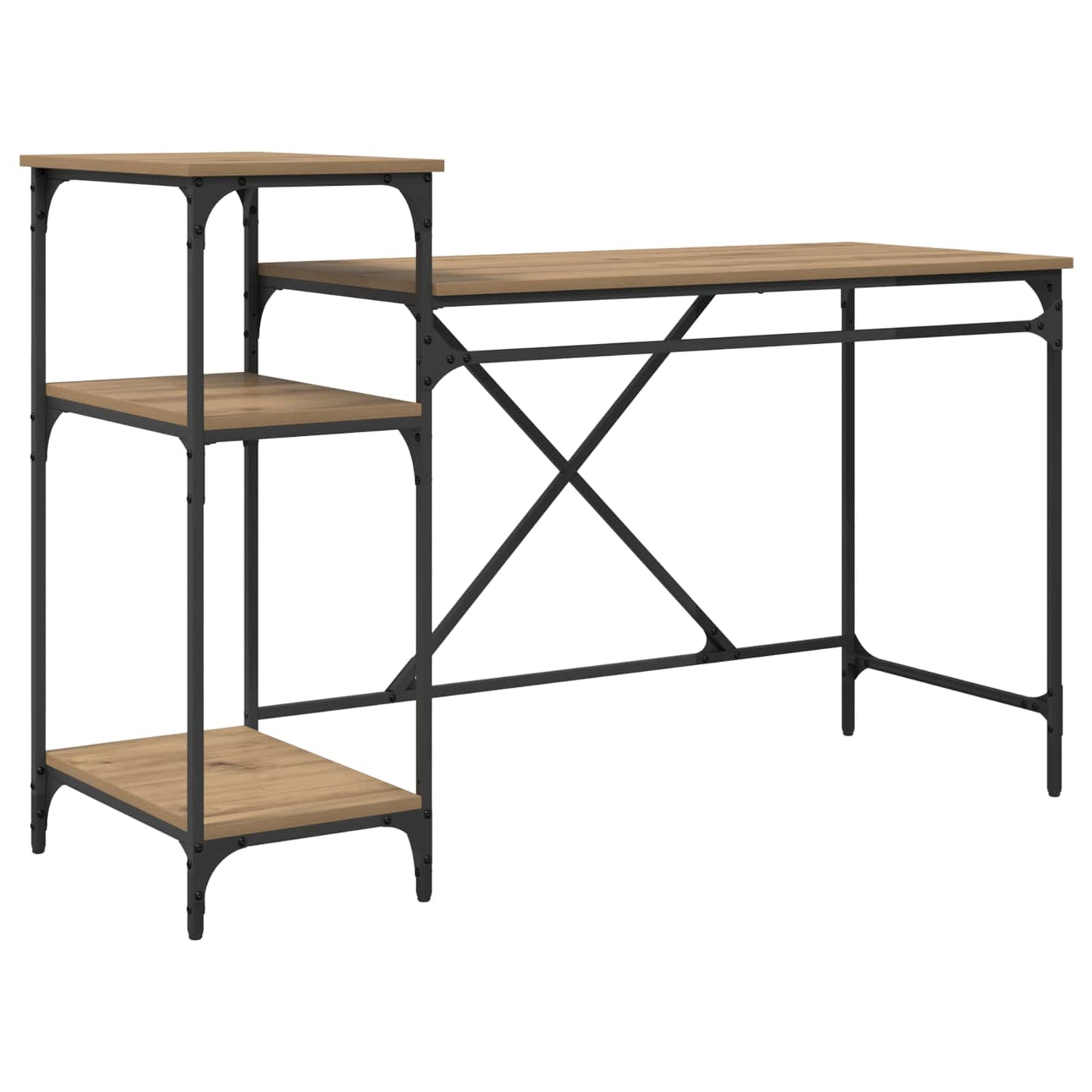 vidaXL Γραφείο Artisan Oak Επεξεργασμένο Ξύλο 135 x 50 x 90 cm
