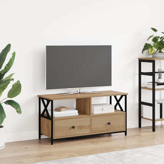 vidaXL Ντουλάπι TV με συρτάρι Artisan Oak 90 x 33 x 45 εκ