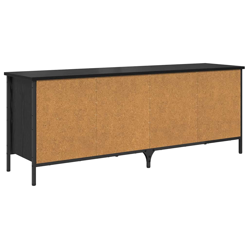 vidaXL Ντουλάπα Παπουτσιών με ράφι Μαύρη Οξυά 131 x 35 x 50 εκ