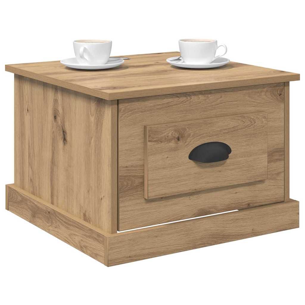 vidaXL Τραπεζάκι σαλονιού με συρτάρι Artisan Oak 50 x 50 x 35 cm
