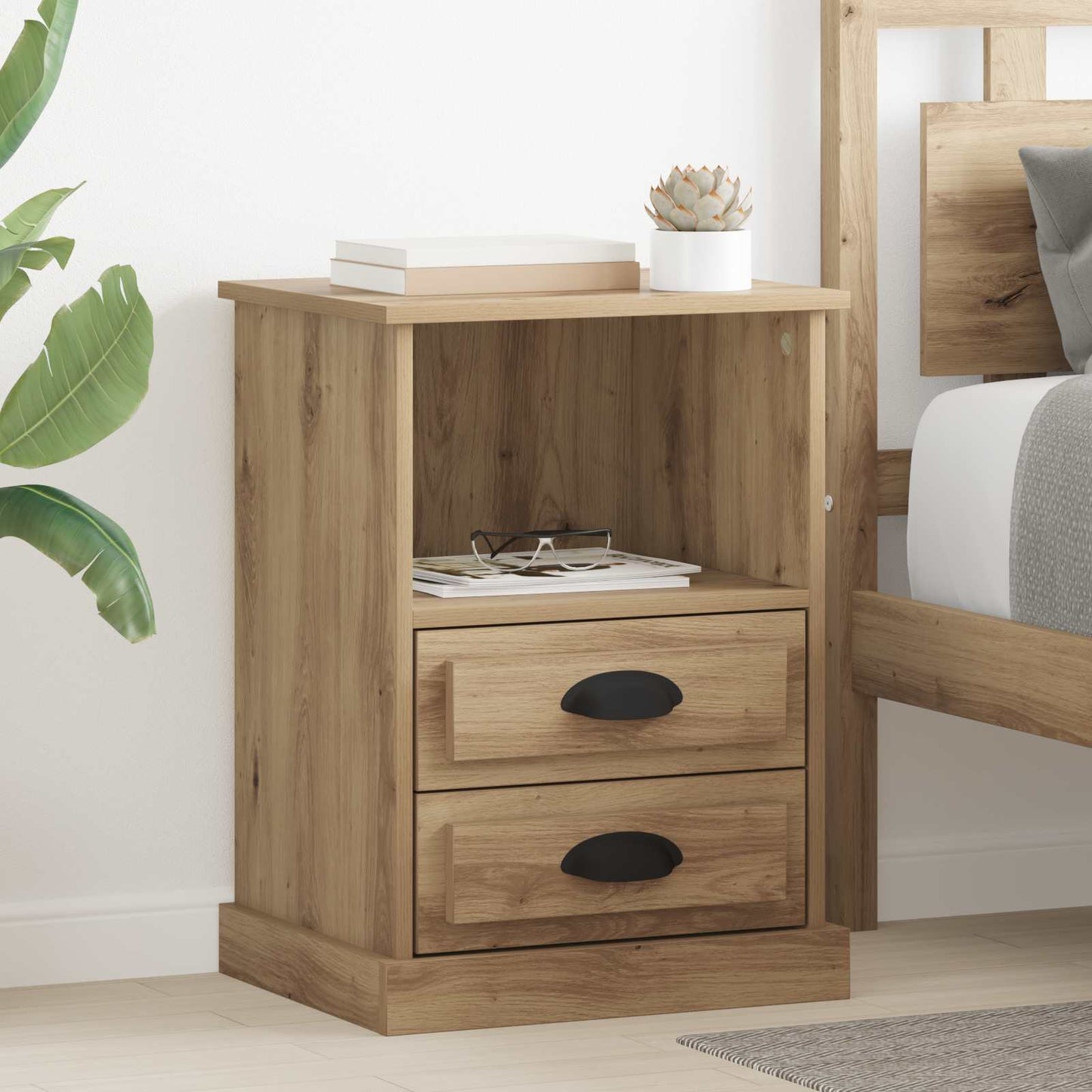 vidaXL Κομοδίνο 2 τμχ. Artisan Oak 36 x 43 x 60 εκ Επεξεργασμένο Ξύλο