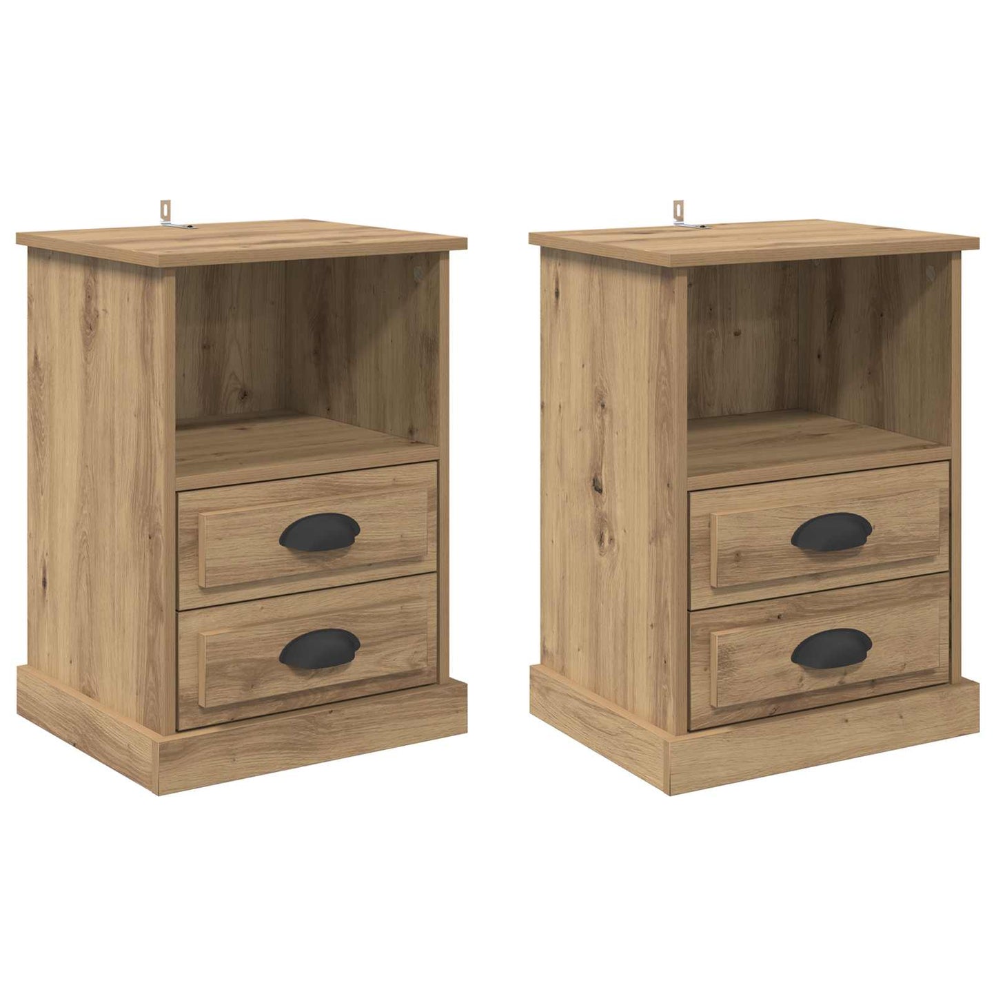 vidaXL Κομοδίνο 2 τμχ. Artisan Oak 36 x 43 x 60 εκ Επεξεργασμένο Ξύλο