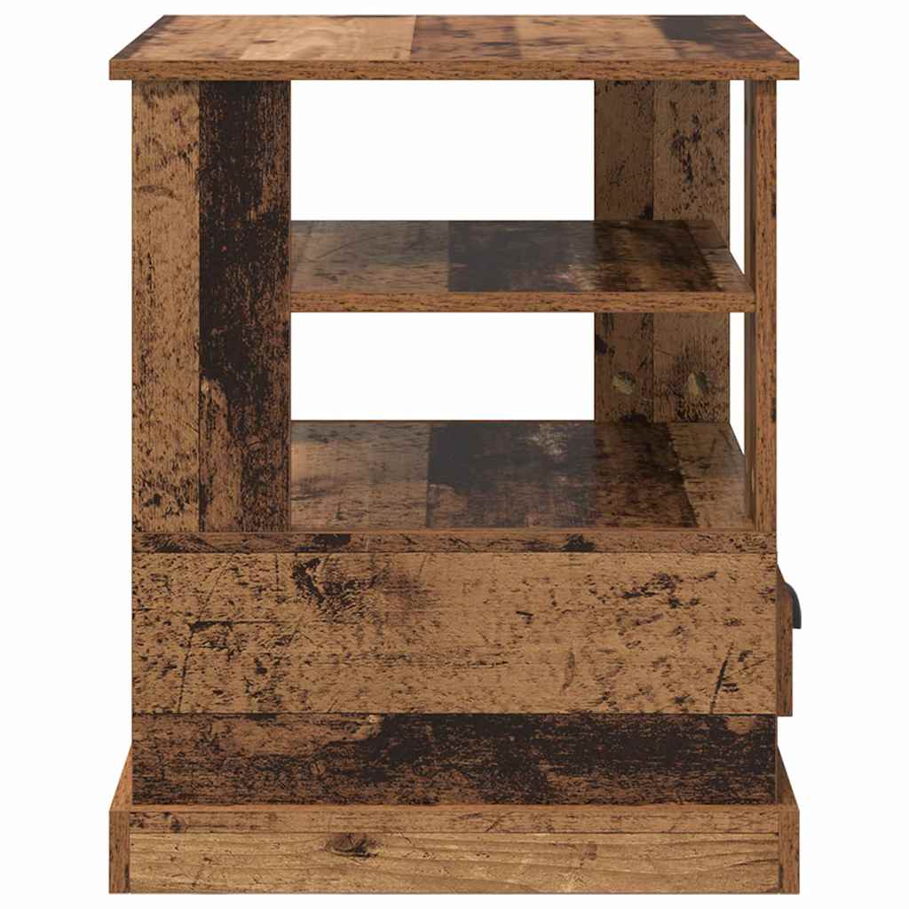 vidaXL Κομοδίνο με ράφι Παλιό ξύλο 50 x 50 x 60 cm Επεξεργασμένο ξύλο