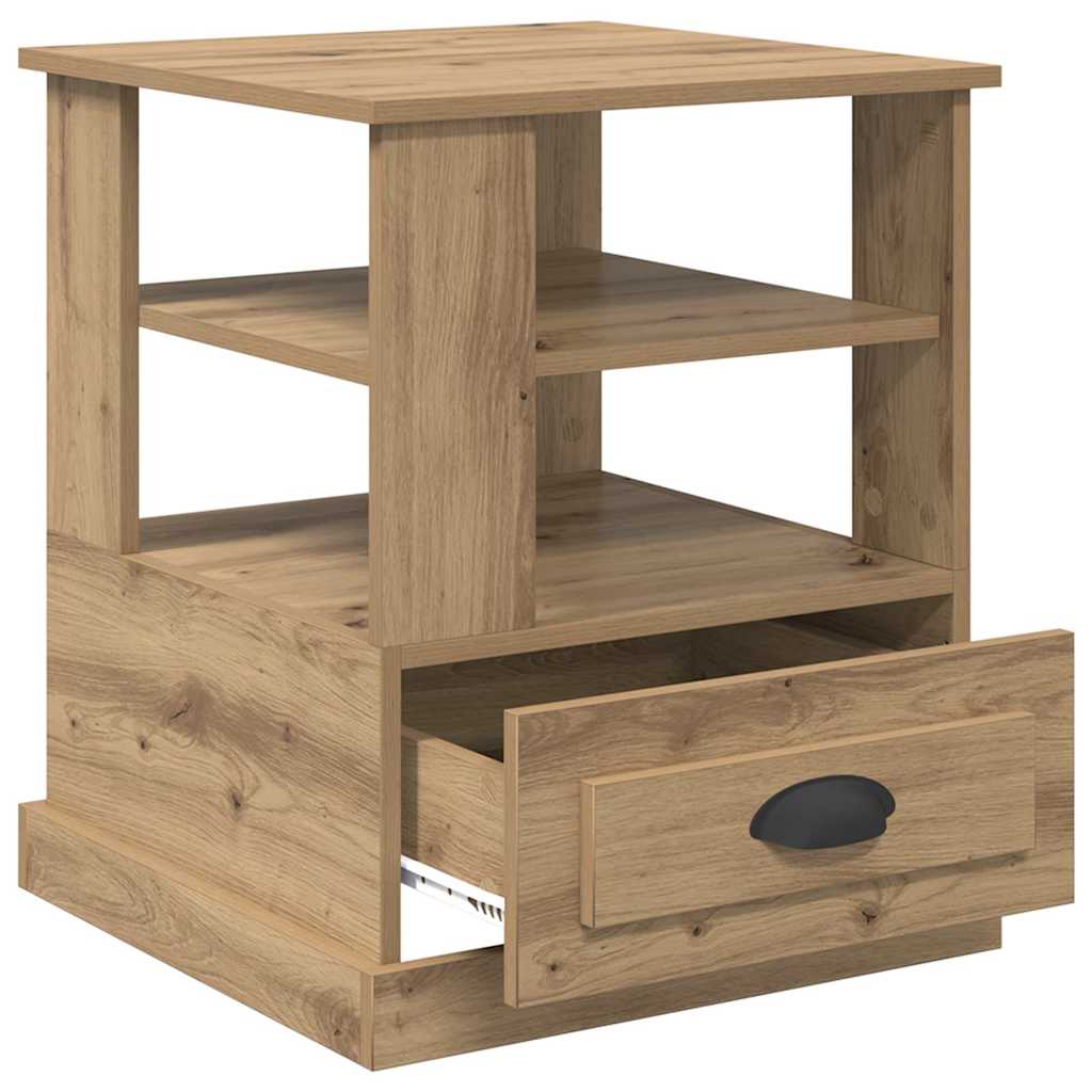 vidaXL Κομοδίνο με ράφι Artisan Oak 50 x 50 x 60 cm Επεξεργασμένο ξύλο