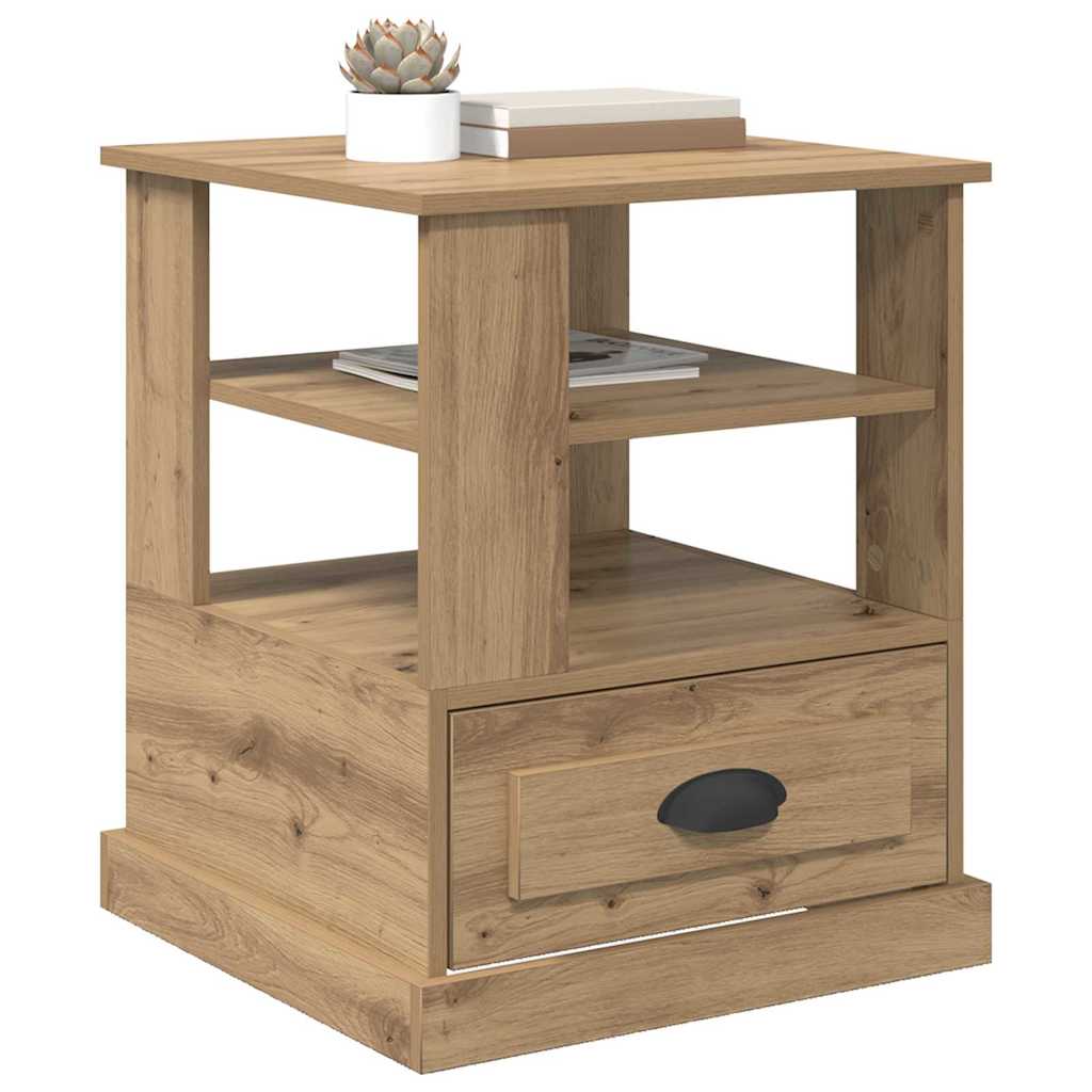 vidaXL Κομοδίνο με ράφι Artisan Oak 50 x 50 x 60 cm Επεξεργασμένο ξύλο