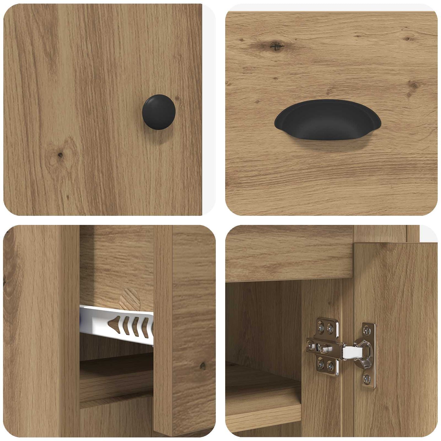 vidaXL Highboard Artisan Oak 70 x 35,5 x 67,5 εκ. Επεξεργασμένο ξύλο