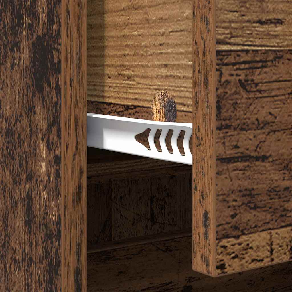 vidaXL Πλαϊνό γραφείο με συρτάρι Παλιό Ξύλο 70 x 35,5 x 67,5 εκ.