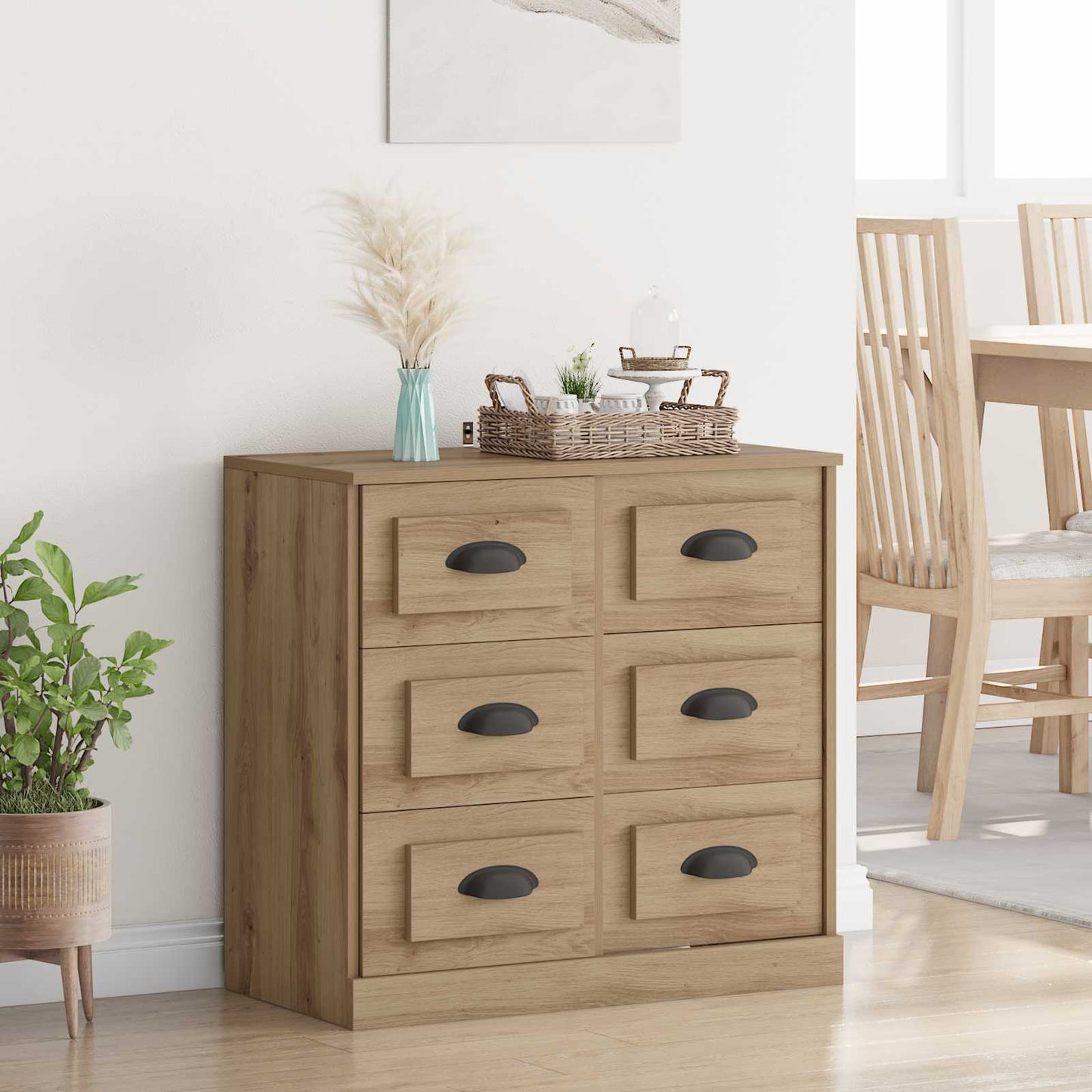 vidaXL Πλαϊνό γραφείο με συρτάρι Artisan Oak 70 x 35,5 x 67,5 εκ.