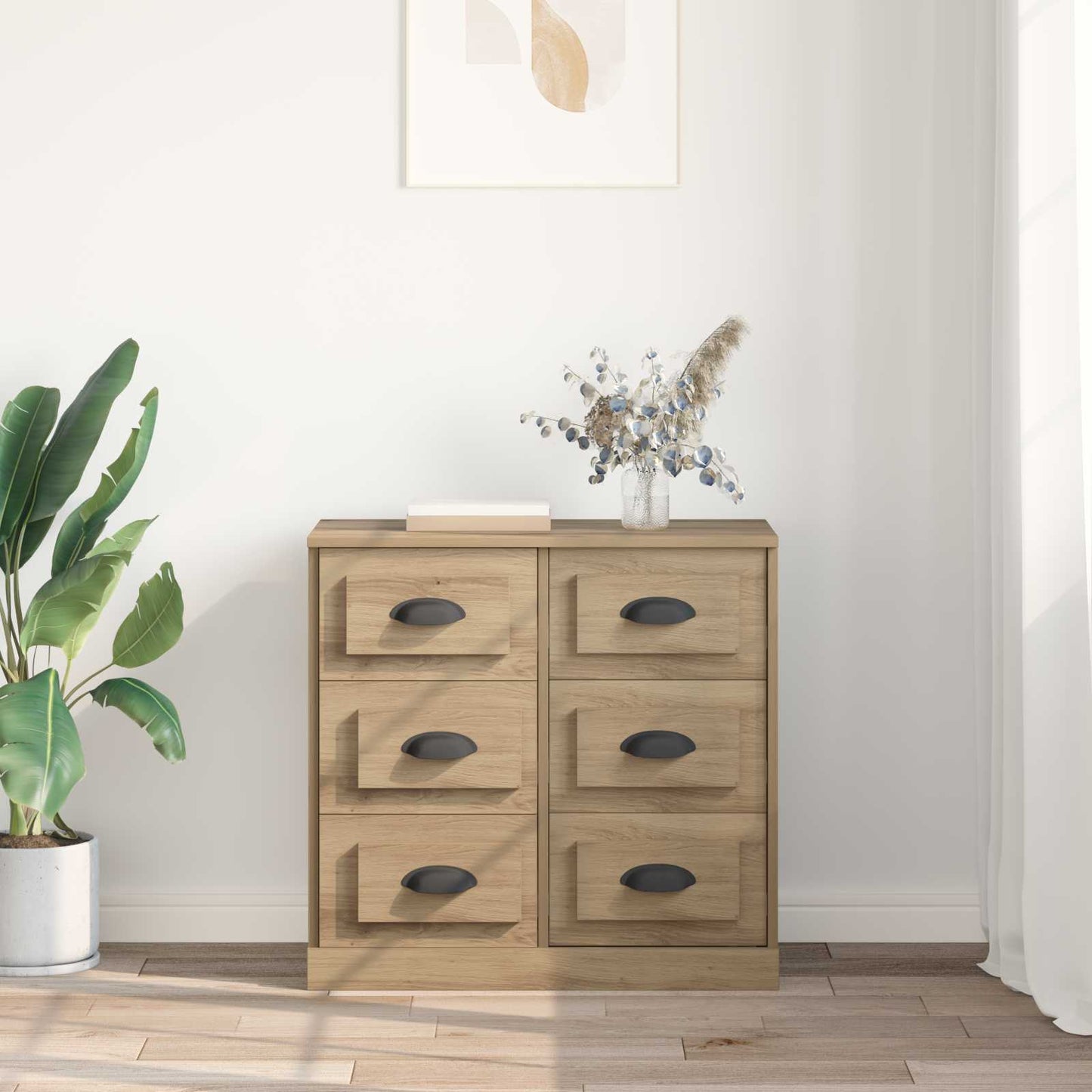 vidaXL Πλαϊνό γραφείο με συρτάρι Artisan Oak 70 x 35,5 x 67,5 εκ.