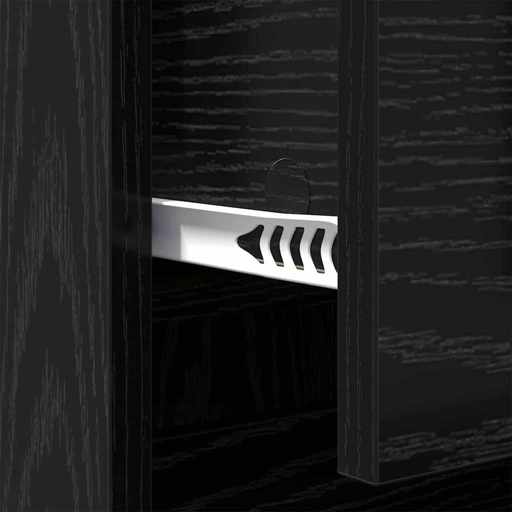 vidaXL Πλαϊνό γραφείο με συρτάρι Μαύρη Οξυά 70 x 35,5 x 67,5 εκ.