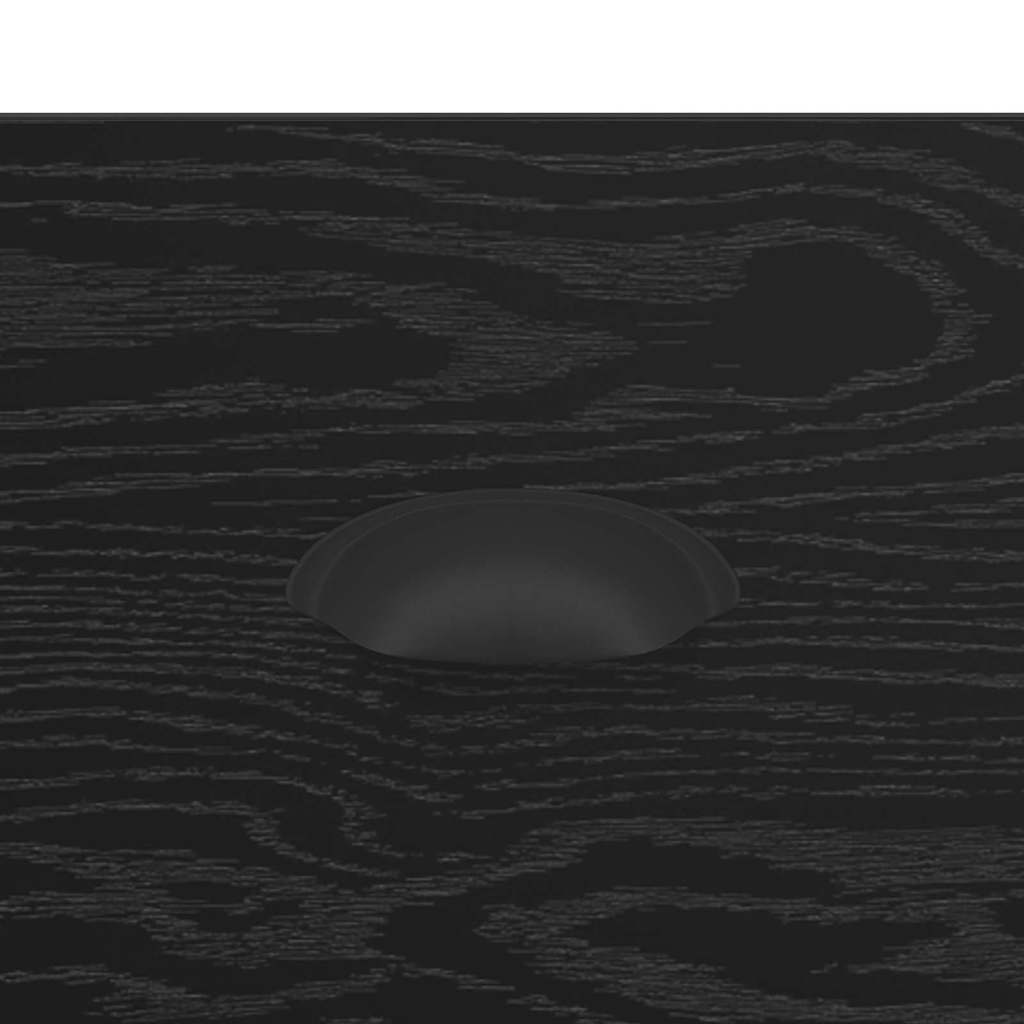 vidaXL Πλαϊνό γραφείο με συρτάρι Μαύρη Οξυά 70 x 35,5 x 67,5 εκ.