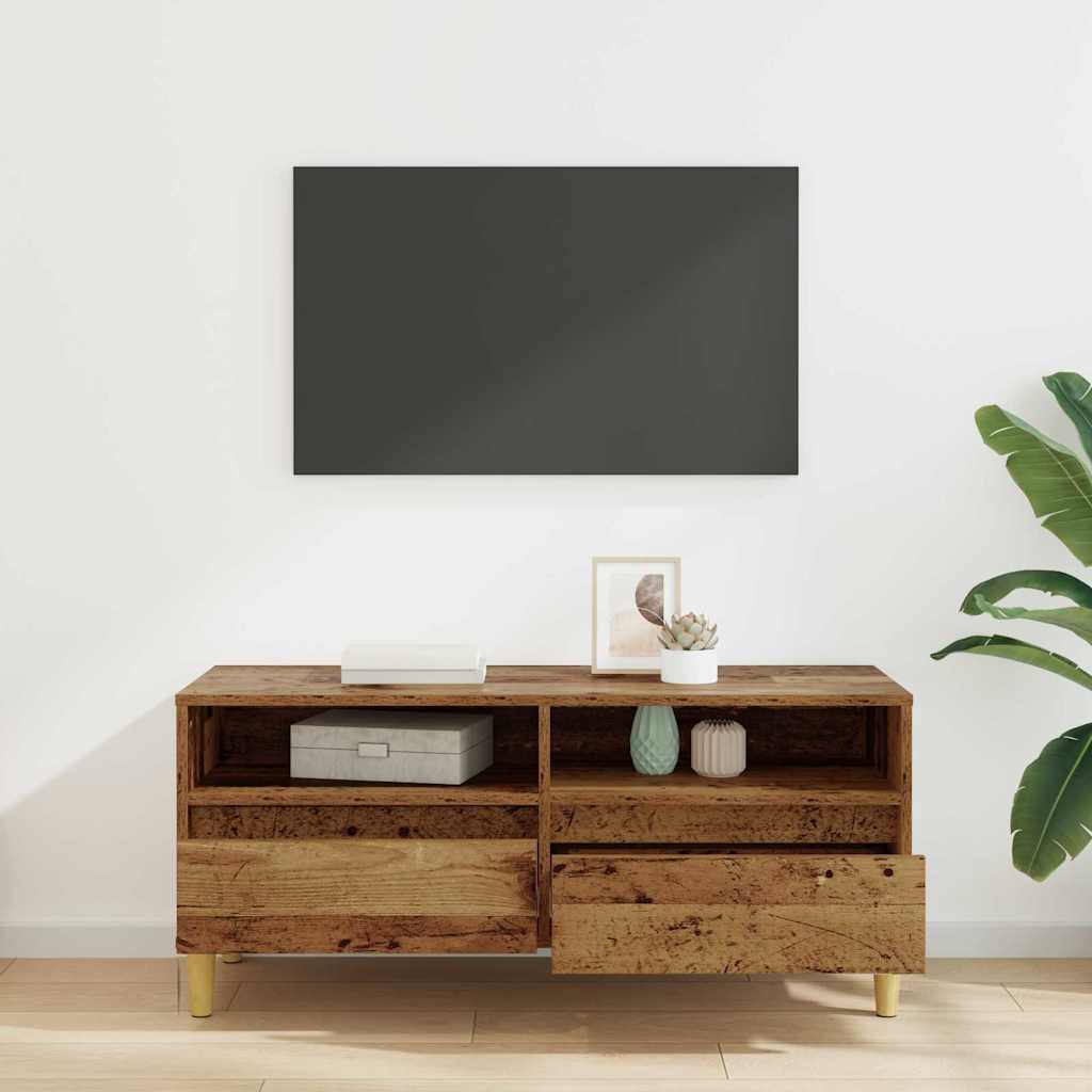 vidaXL Ντουλάπι TV 100 x 34,5 x 44,5 εκ. Παλιό Ξύλο Επεξεργασμένο Ξύλο