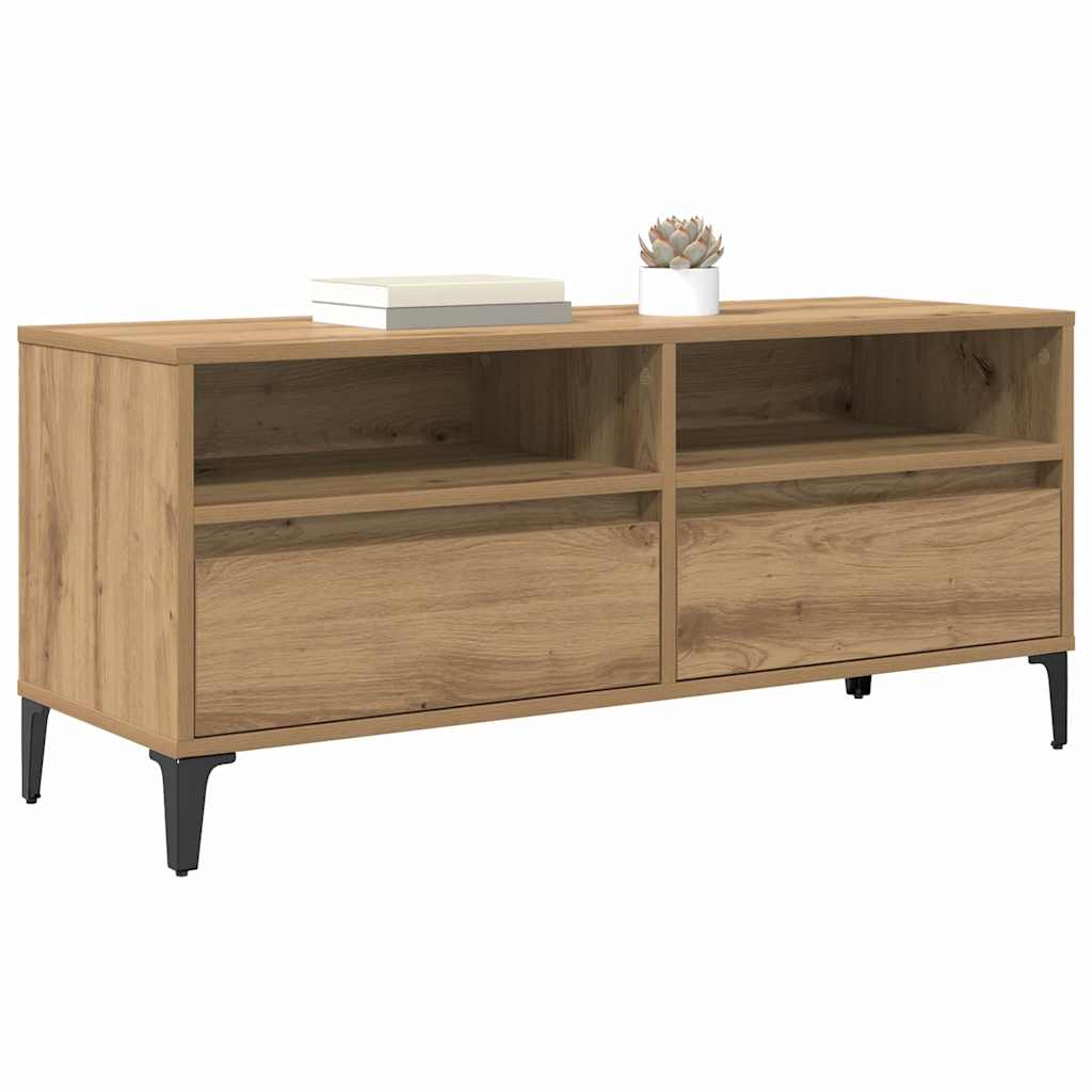 vidaXL Ντουλάπι TV με συρτάρι Artisan Oak 100 x 34,5 x 44,5 εκ.