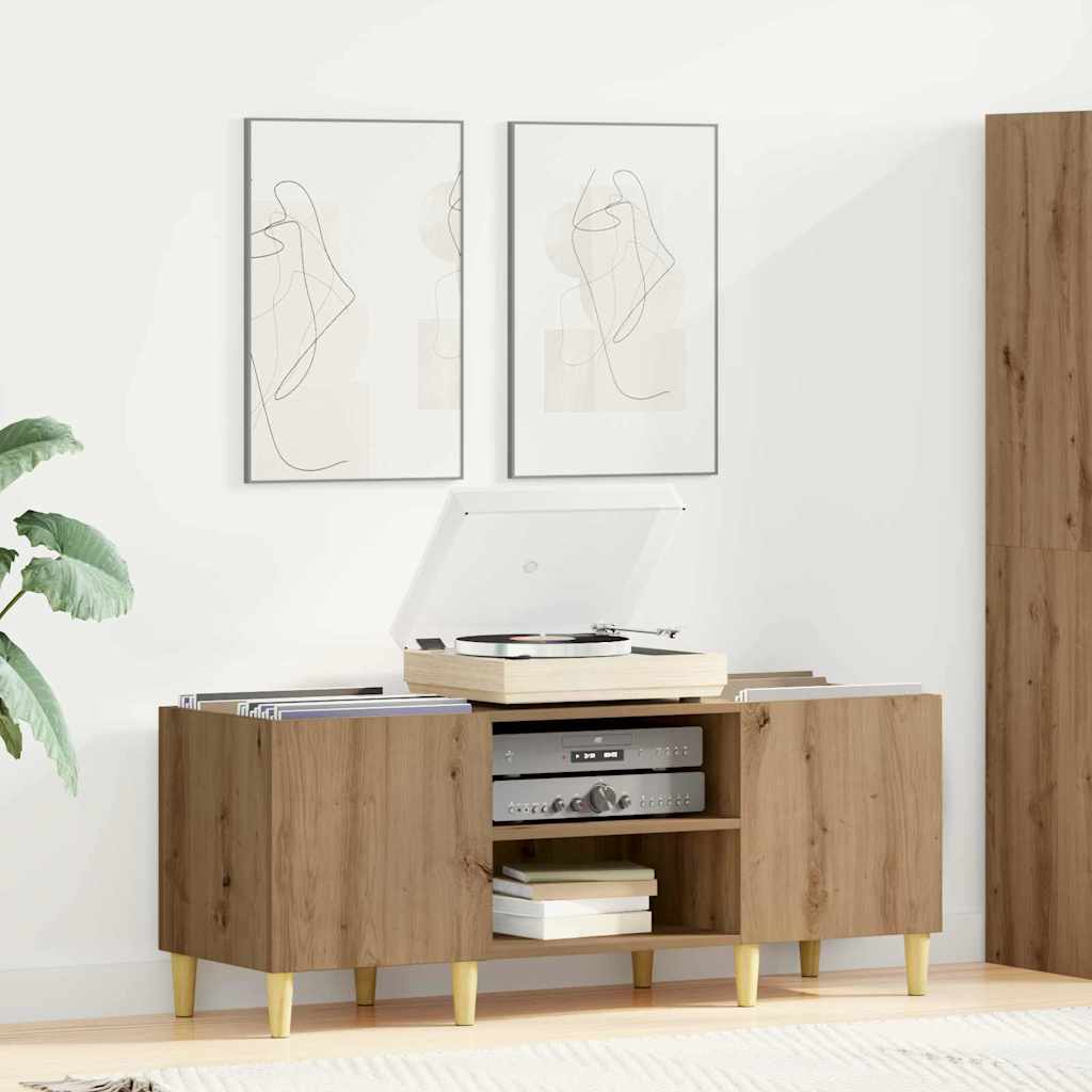 vidaXL Ντουλάπι δίσκων βινυλίου 121 x 38 x 48 cm Επεξεργασμένο Ξύλο