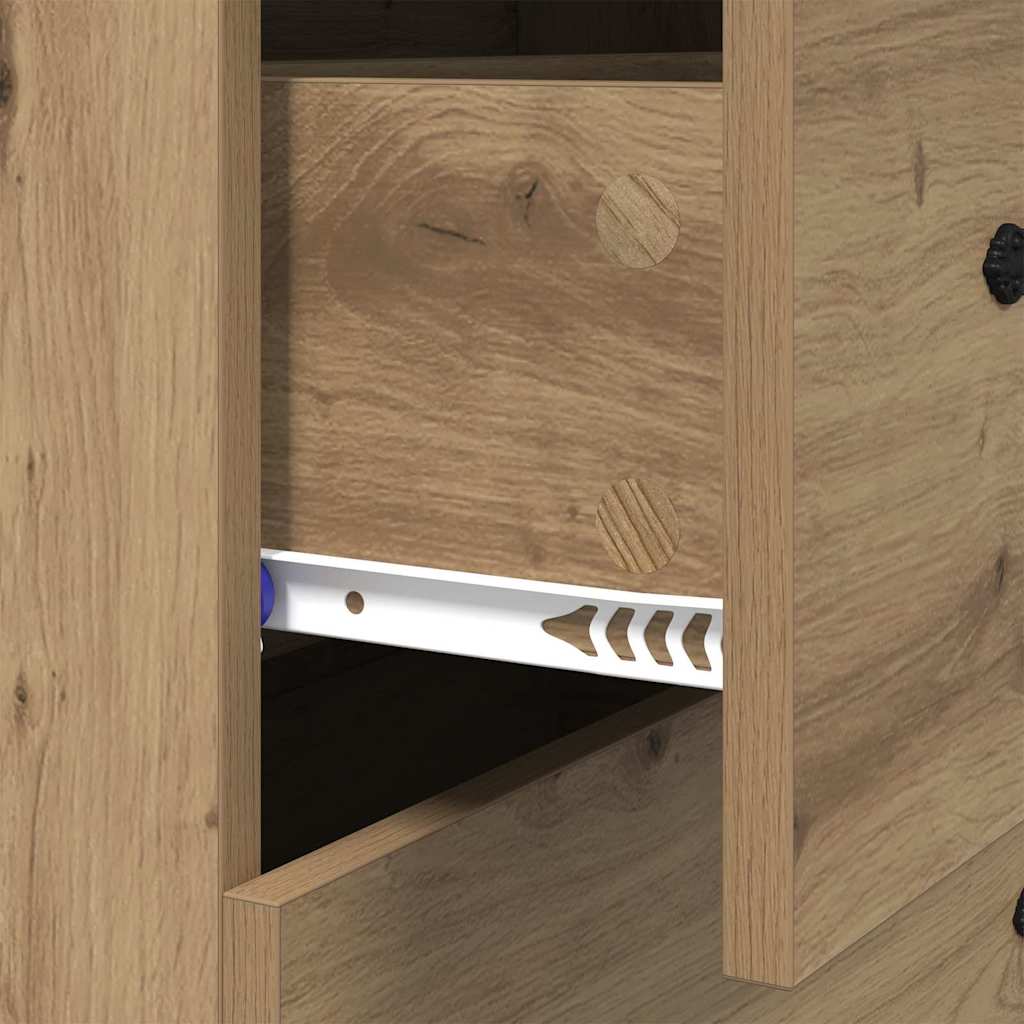 vidaXL Πλαϊνό γραφείο με συρτάρι Artisan Oak 69,5 x 34 x 90 εκ.