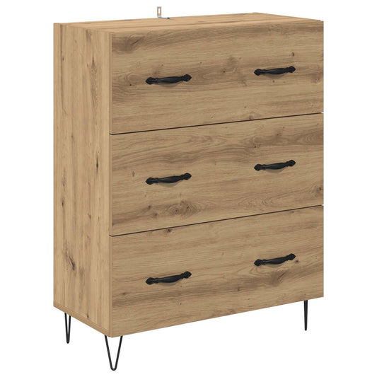 vidaXL Πλαϊνό γραφείο με συρτάρι Artisan Oak 69,5 x 34 x 90 εκ.