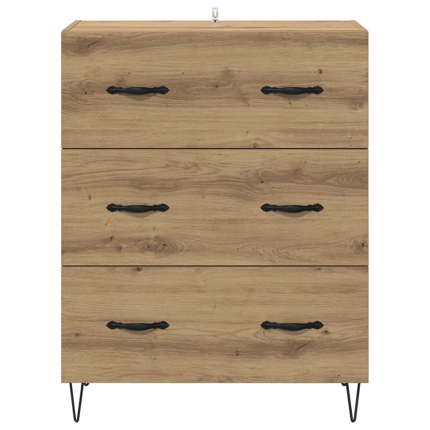vidaXL Πλαϊνό γραφείο με συρτάρι Artisan Oak 69,5 x 34 x 90 εκ.