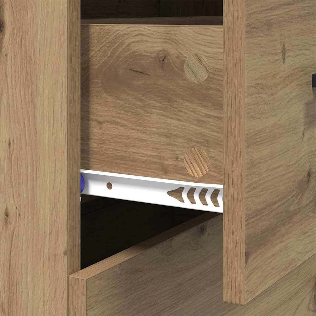 vidaXL Πλαϊνό γραφείο με συρτάρι Artisan Oak 69,5 x 34 x 90 εκ.