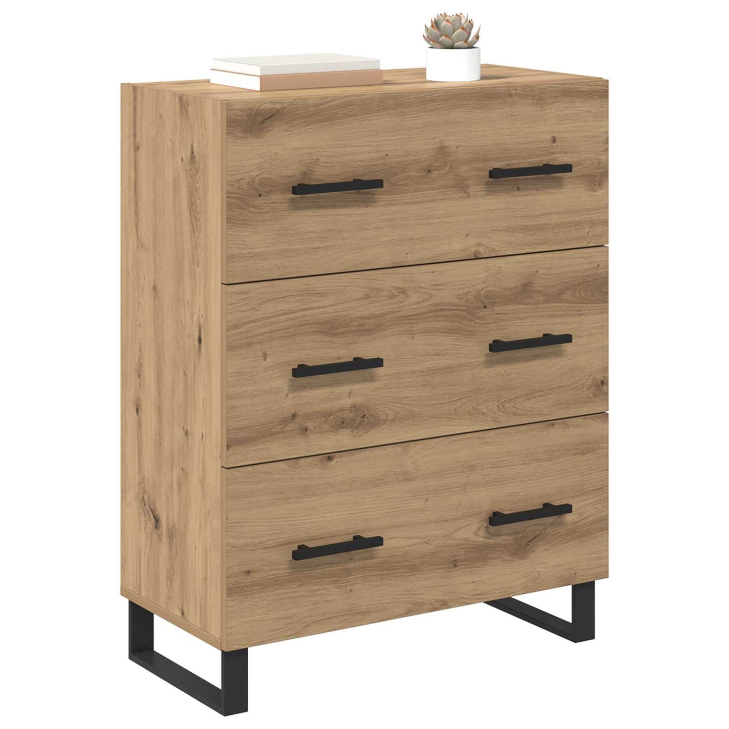 vidaXL Πλαϊνό γραφείο με συρτάρι Artisan Oak 69,5 x 34 x 90 εκ.