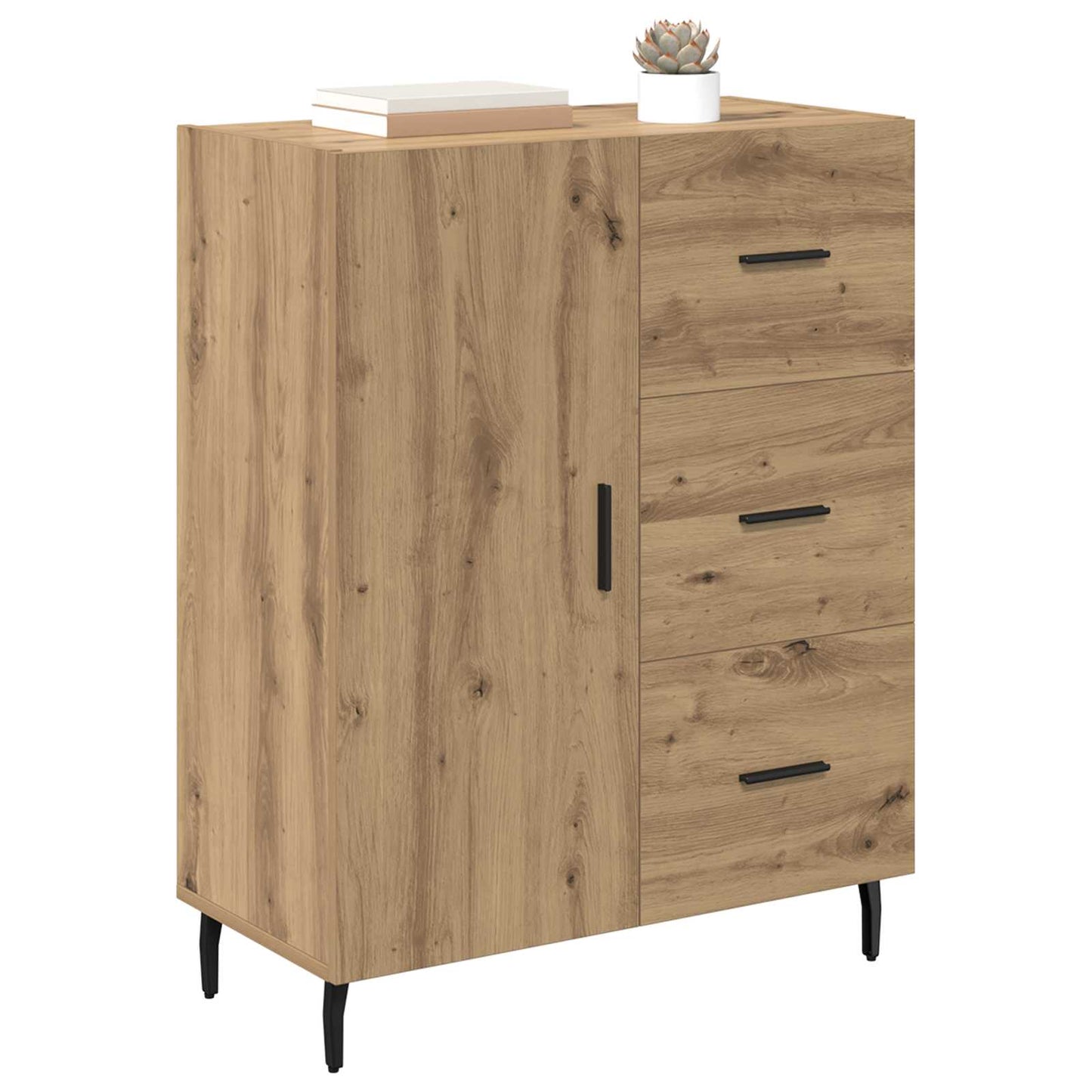 vidaXL Πλαϊνό γραφείο με συρτάρι Artisan Oak 69,5 x 34 x 90 εκ.
