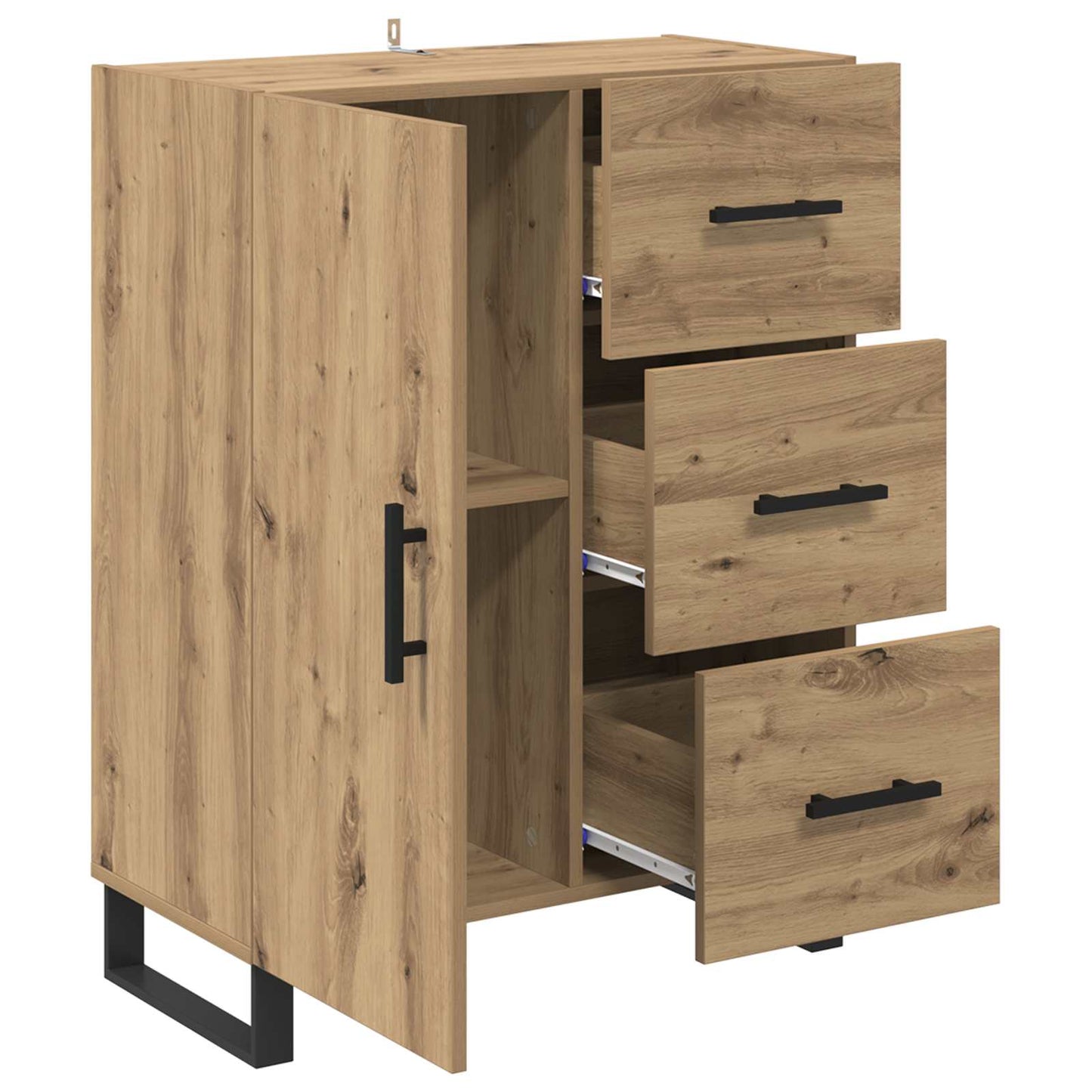 vidaXL Πλαϊνό γραφείο με συρτάρι Artisan Oak 69,5 x 34 x 90 εκ.