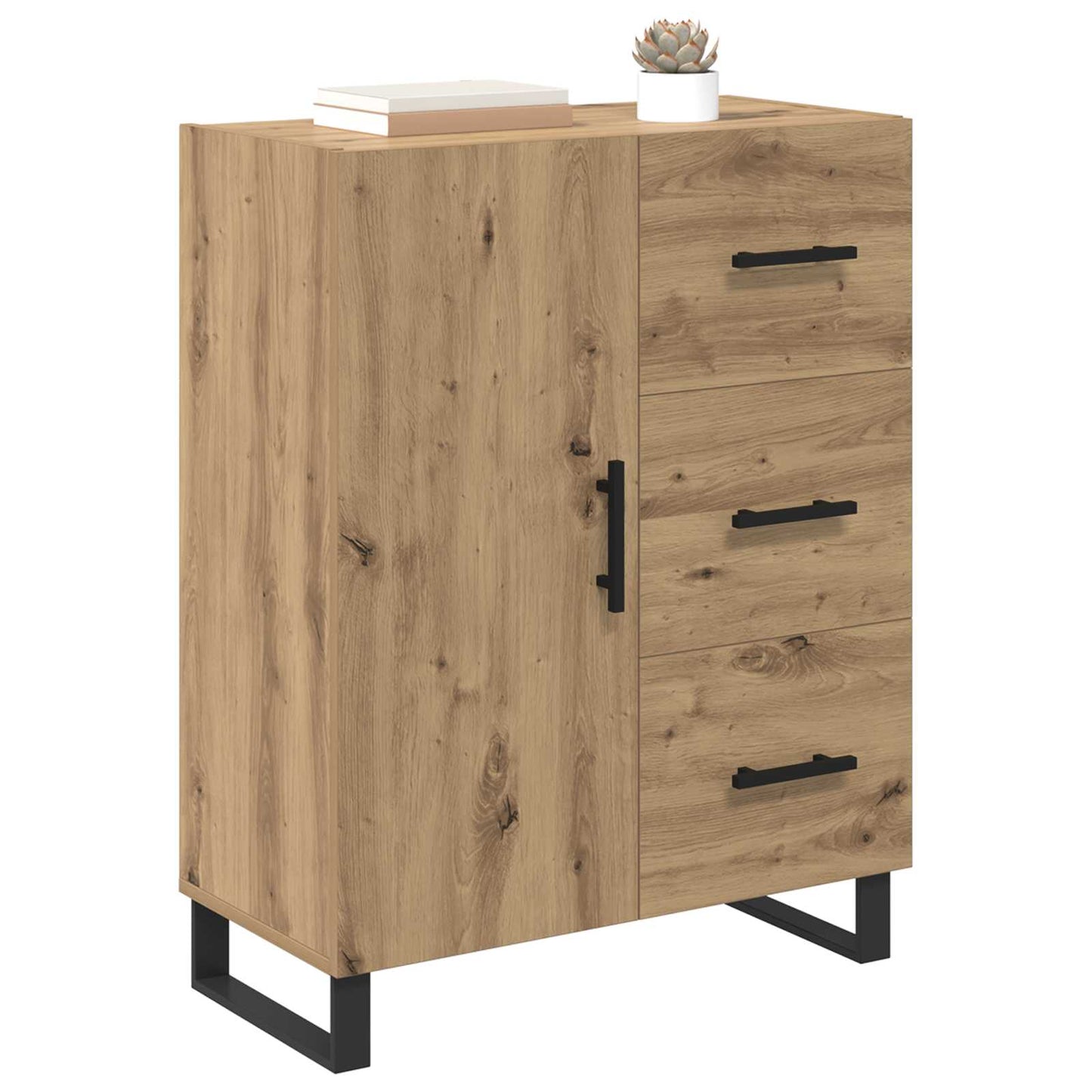 vidaXL Πλαϊνό γραφείο με συρτάρι Artisan Oak 69,5 x 34 x 90 εκ.