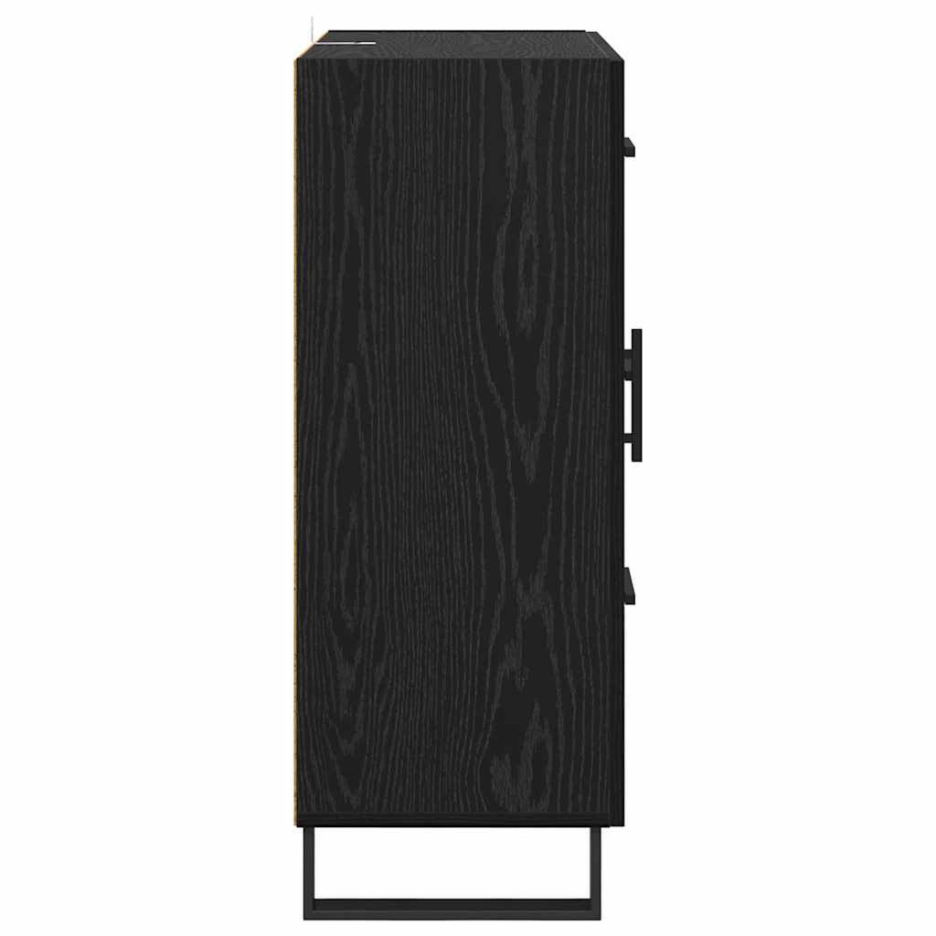 vidaXL Πλαϊνό γραφείο με συρτάρι Μαύρη Οξυά 69,5 x 34 x 90 εκ.