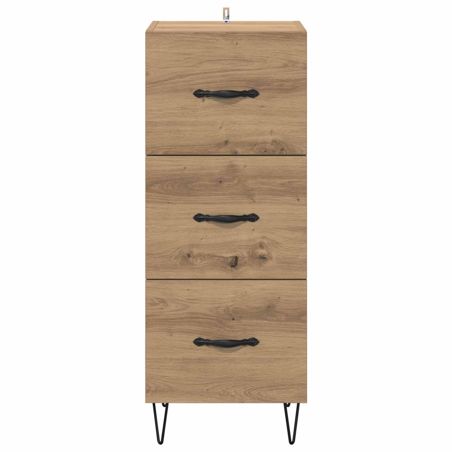 vidaXL Πλαϊνό γραφείο με συρτάρι artisan δρυς 34 x 34.5 x 90 εκ