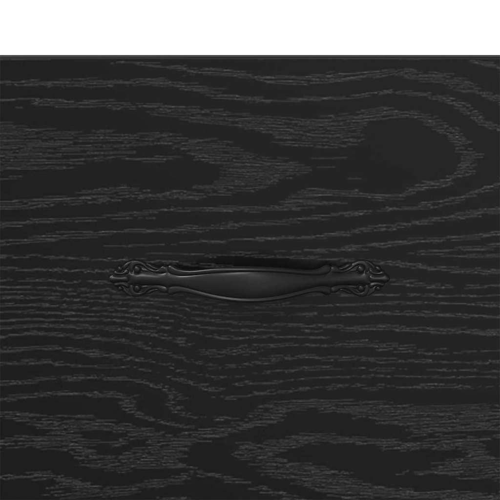 vidaXL Πλαϊνό γραφείο Μαύρη δρυς 34 x 34.5 x 90 εκ Επεξεργασμένο ξύλο