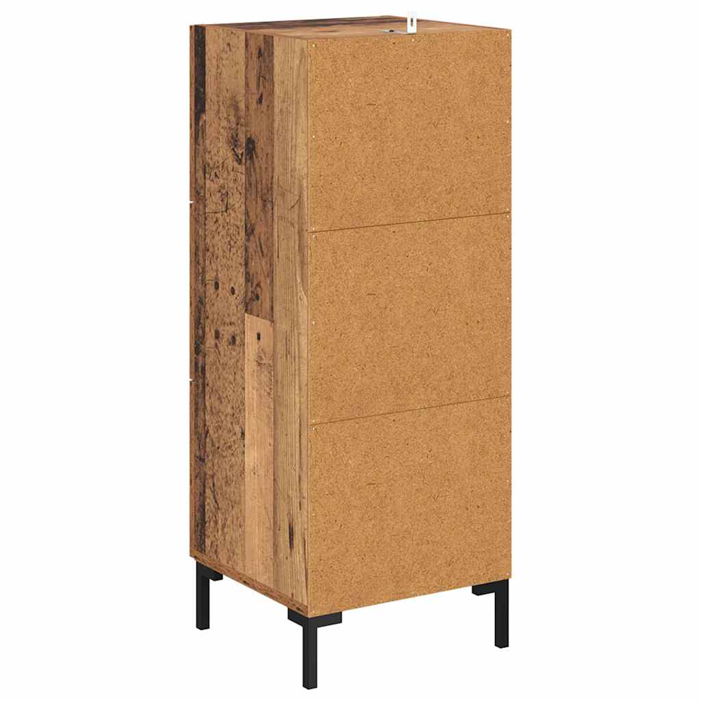 vidaXL Πλαϊνό γραφείο Παλιό ξύλο 34,5 x 34 x 90 εκ. Επεξεργασμένο ξύλο