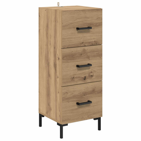vidaXL Πλαϊνό γραφείο με συρτάρι Artisan Oak 34,5 x 34 x 90 εκ.