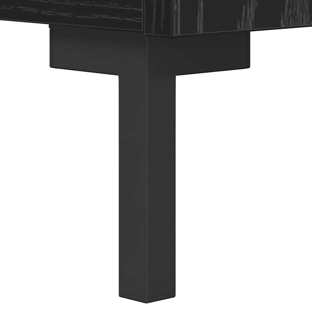 vidaXL Πλαϊνό γραφείο Μαύρη Οξυά 34,5 x 34 x 90 εκ. Επεξεργασμένο ξύλο