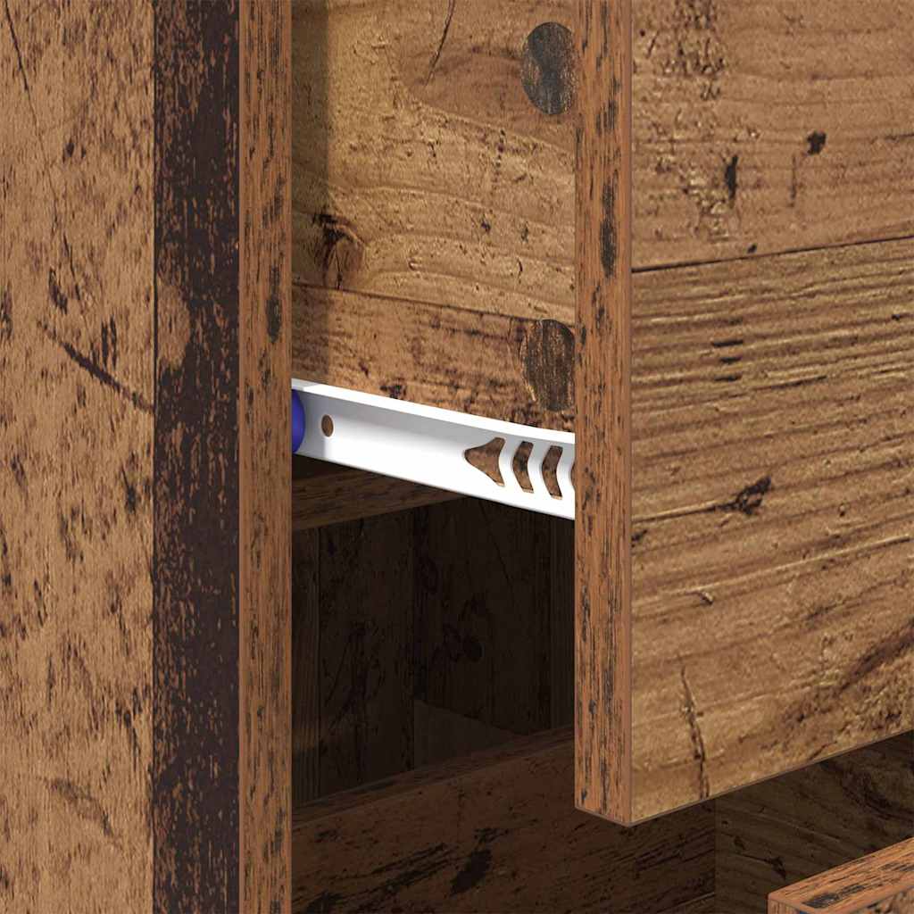 vidaXL Πλαϊνό γραφείο Παλαιό ξύλο 34 x 34.5 x 90 εκ Επεξεργασμένο ξύλο