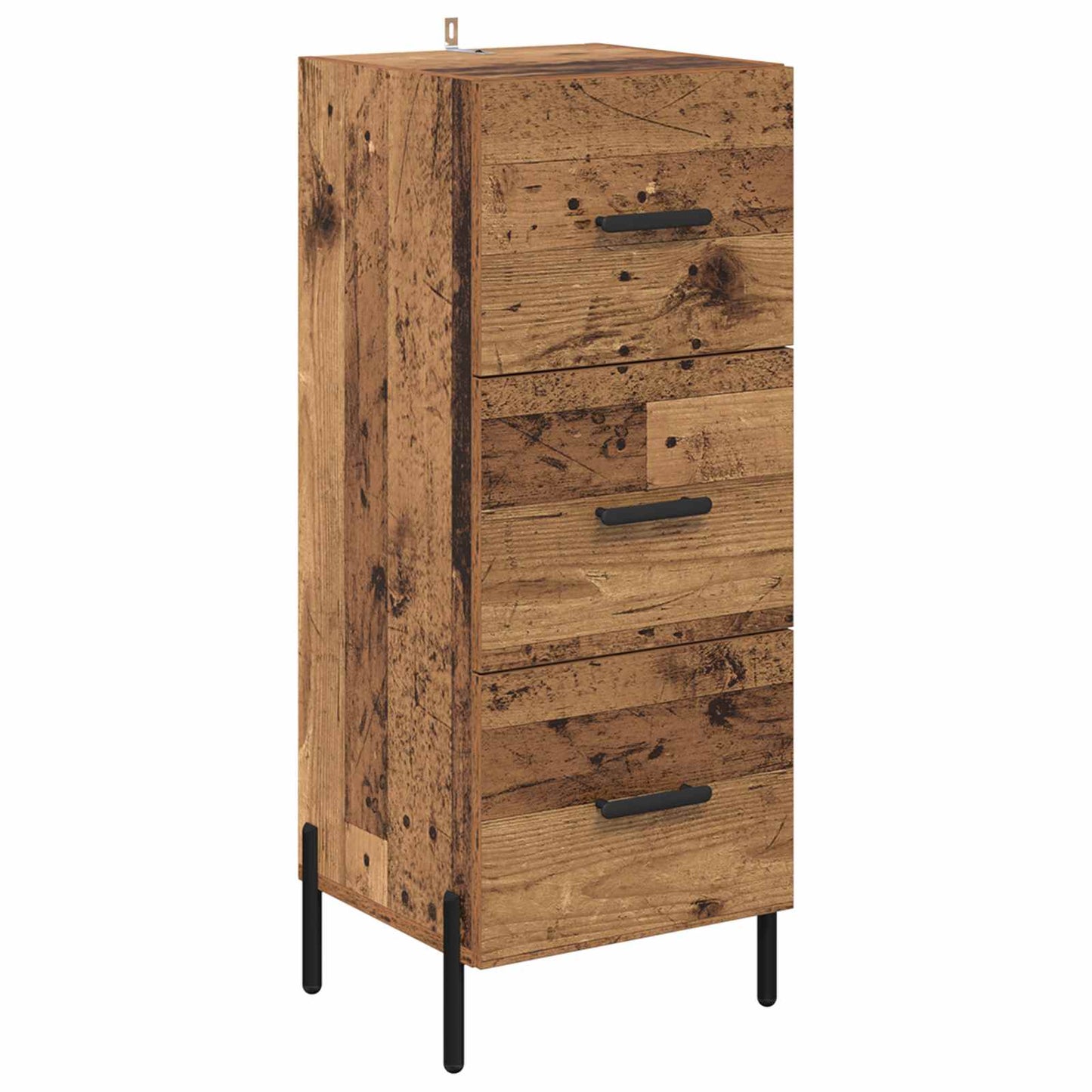 vidaXL Πλαϊνό γραφείο Παλαιό ξύλο 34 x 34.5 x 90 εκ Επεξεργασμένο ξύλο