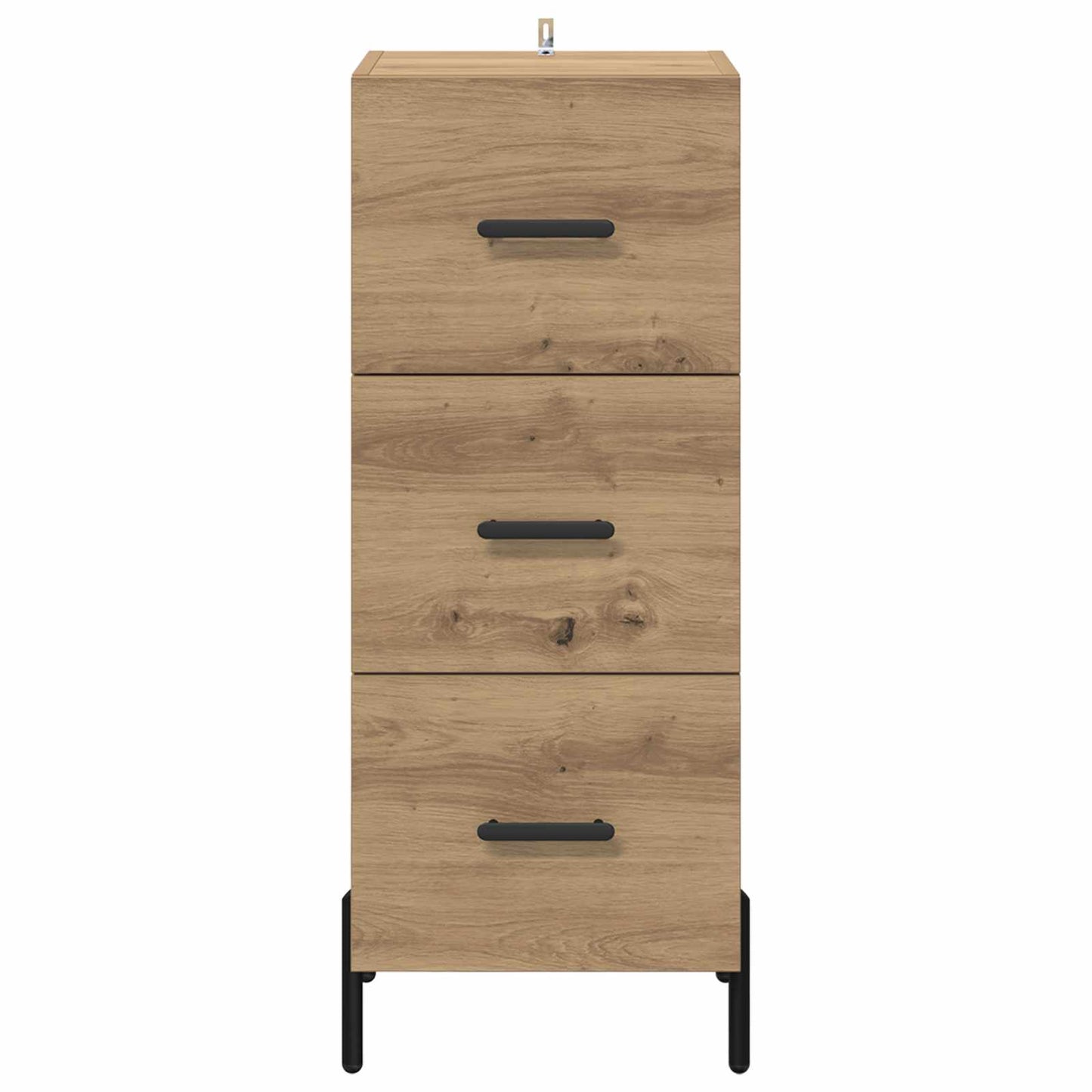 vidaXL Πλαϊνό γραφείο με συρτάρι artisan δρυς 34 x 34.5 x 90 εκ